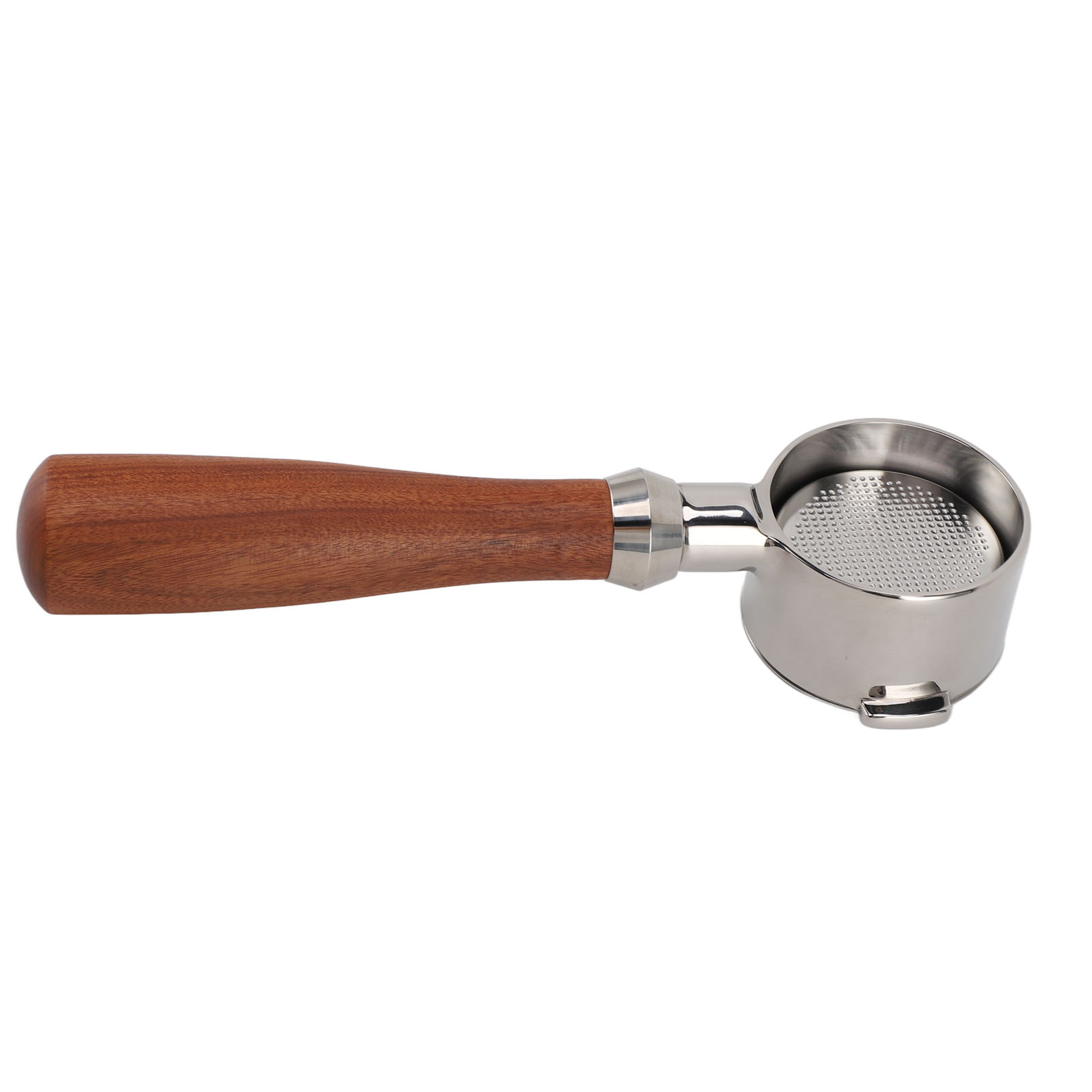 Bodenloser 51-mm-edelstahlfilterhalter (304) Mit 2 Griffen, Abnehmbarer Filterhalterung Und Holzgriff, Kompatibel Mit Delonghi-kaffeemaschinen