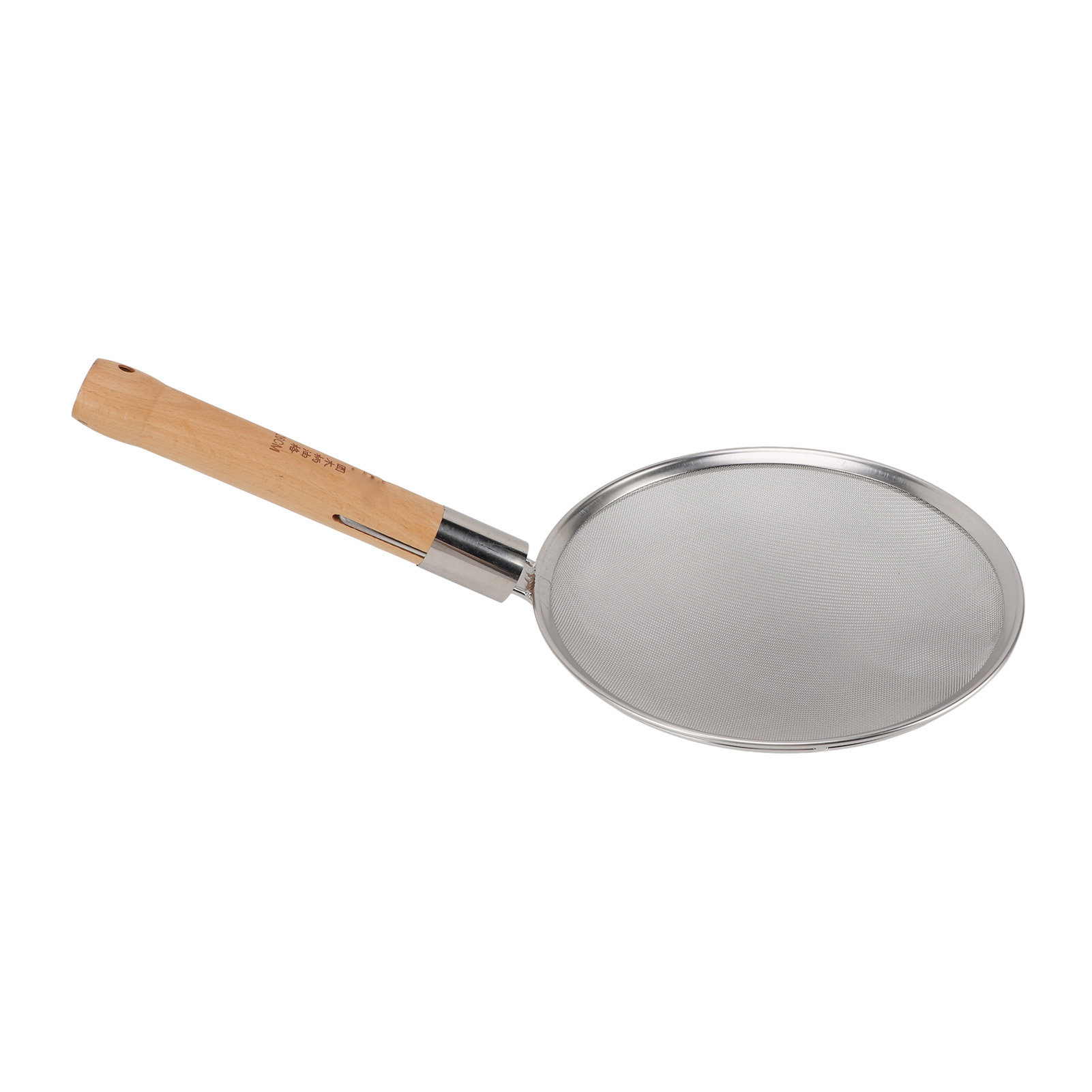 Feiner Schaumlöffel Aus Edelstahl 304 Mit Holzgriff, Leicht Und Tragbar, Großer, Perforierter Löffel Zum Kochen Und Braten, 26 Cm Durchmesser