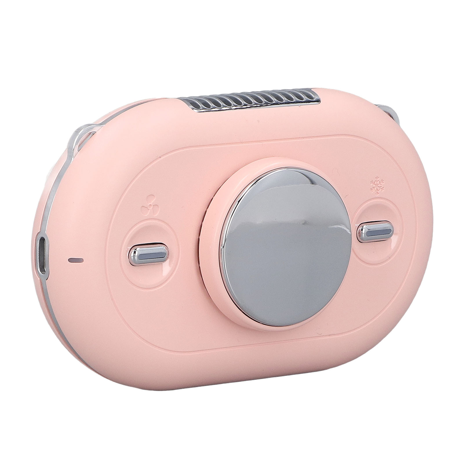 Tragbarer, Per Usb Aufladbarer Mini-nackenventilator Mit Verstellbarem Ständer Für Den Innen- Und Außenbereich, Pink