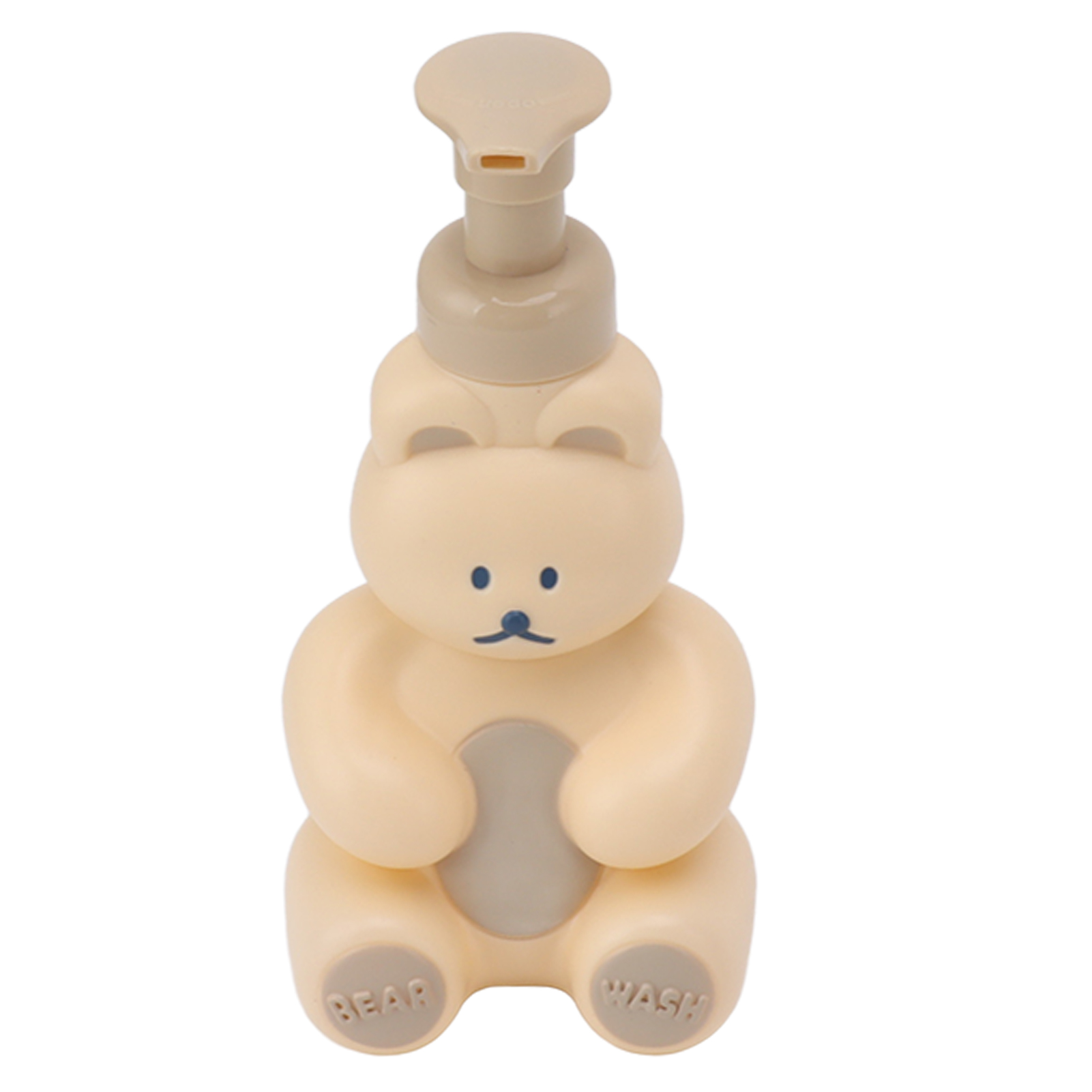 Leere Pumpflasche Für Flüssigseife, Shampoo Und Spülung, Duschspender, Bärenform, Kleines Cremeweißes Glas