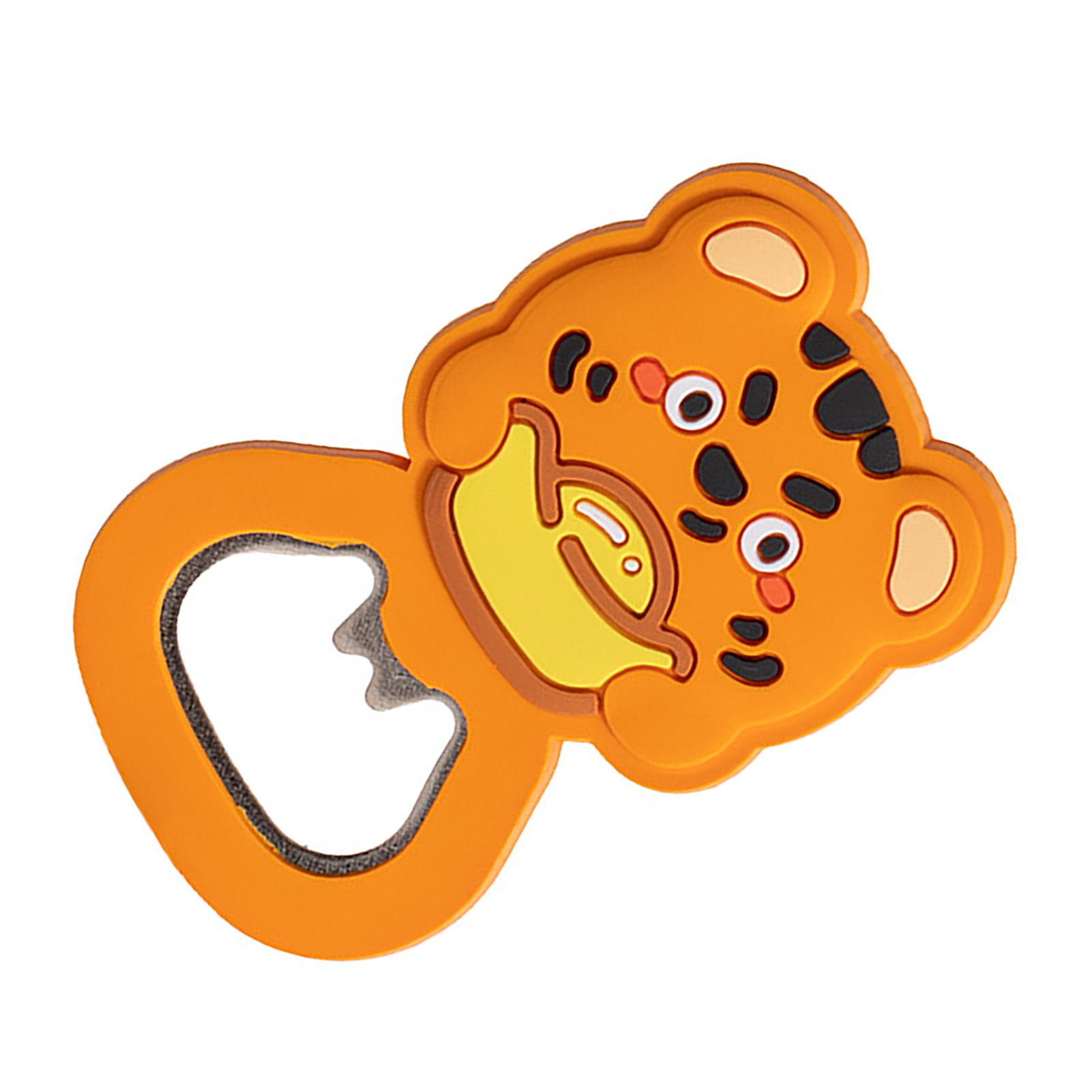 Magnetischer Tiger-flaschenöffner, Im Cartoon-stil, Aus Pvc Und Metall, Multifunktional Für Bier, Robust, Ideal Für Zuhause, Partys Und Büro