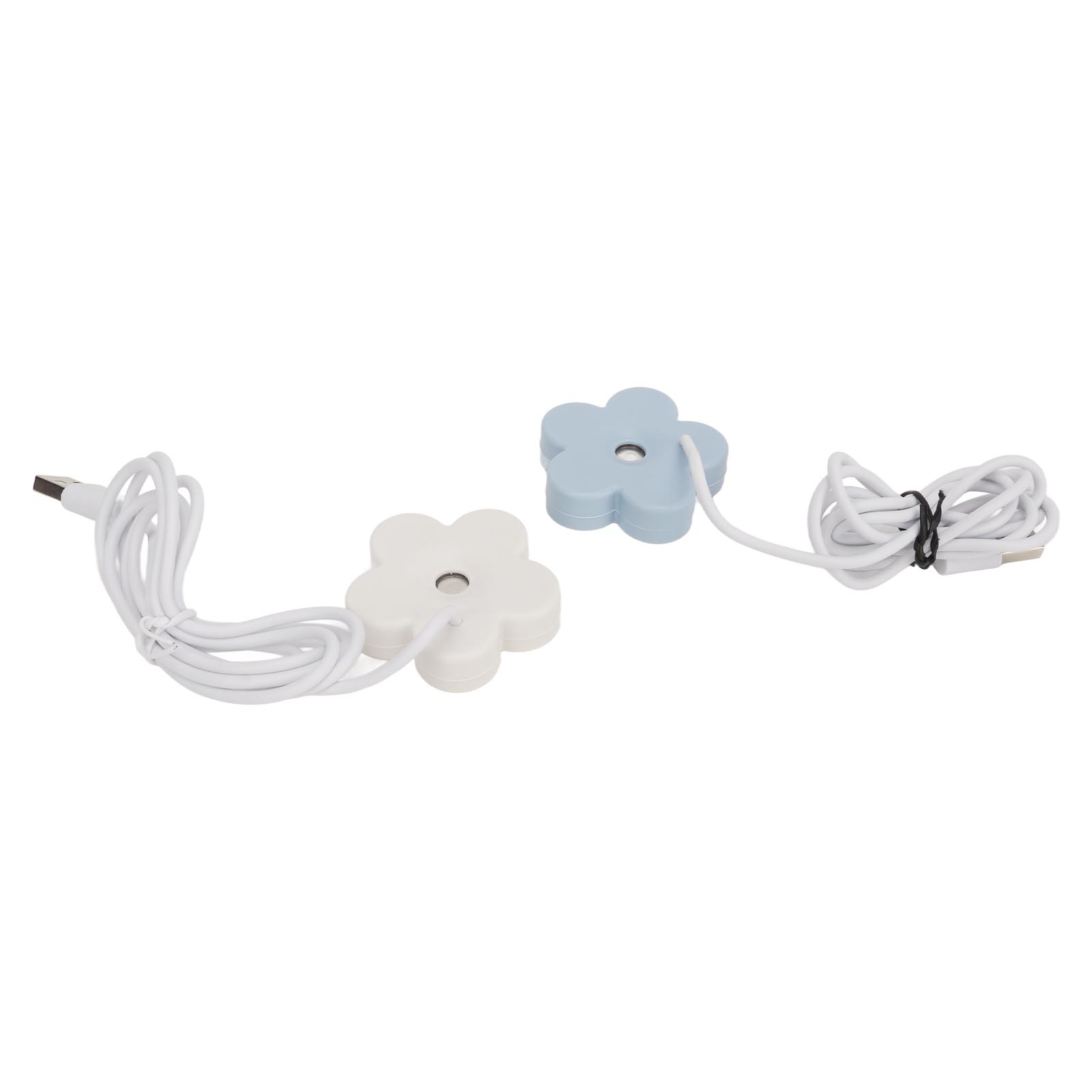 Mini-usb-luftbefeuchter, Kreatives Blumendesign, Tragbarer, Wasserdichter Nebelzerstäuber, Weiß Und Blau