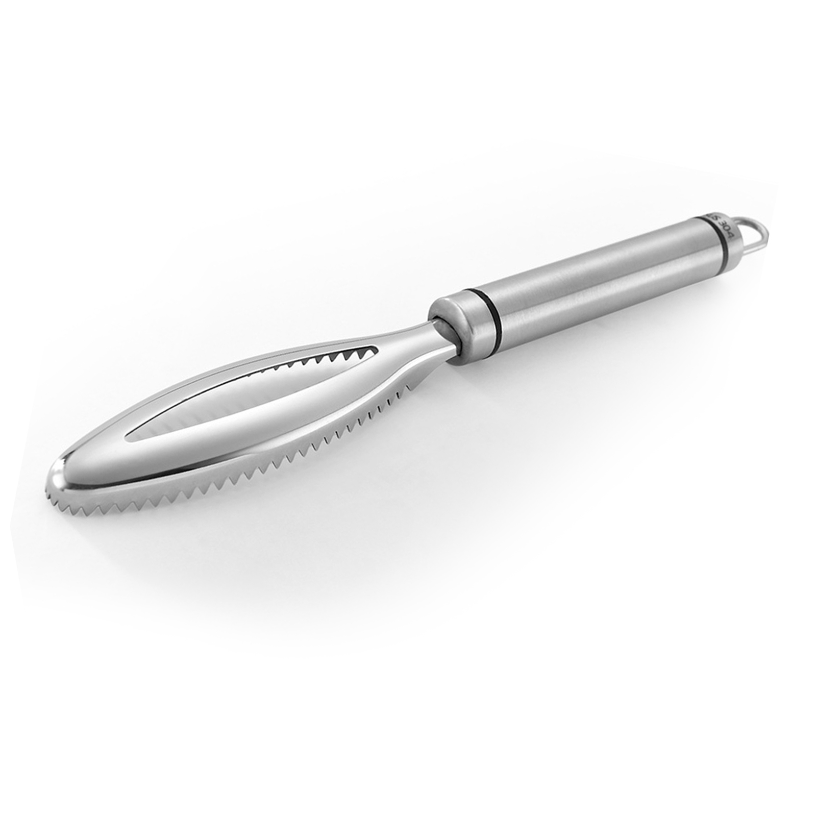 Ergonomische Multifunktions-fischschuppenbürste Aus Edelstahl, Effizienter Küchenschaber, Schnellgräterentferner, Edelstahlwerkzeug, Rutschfester Griff, 1 Stück.