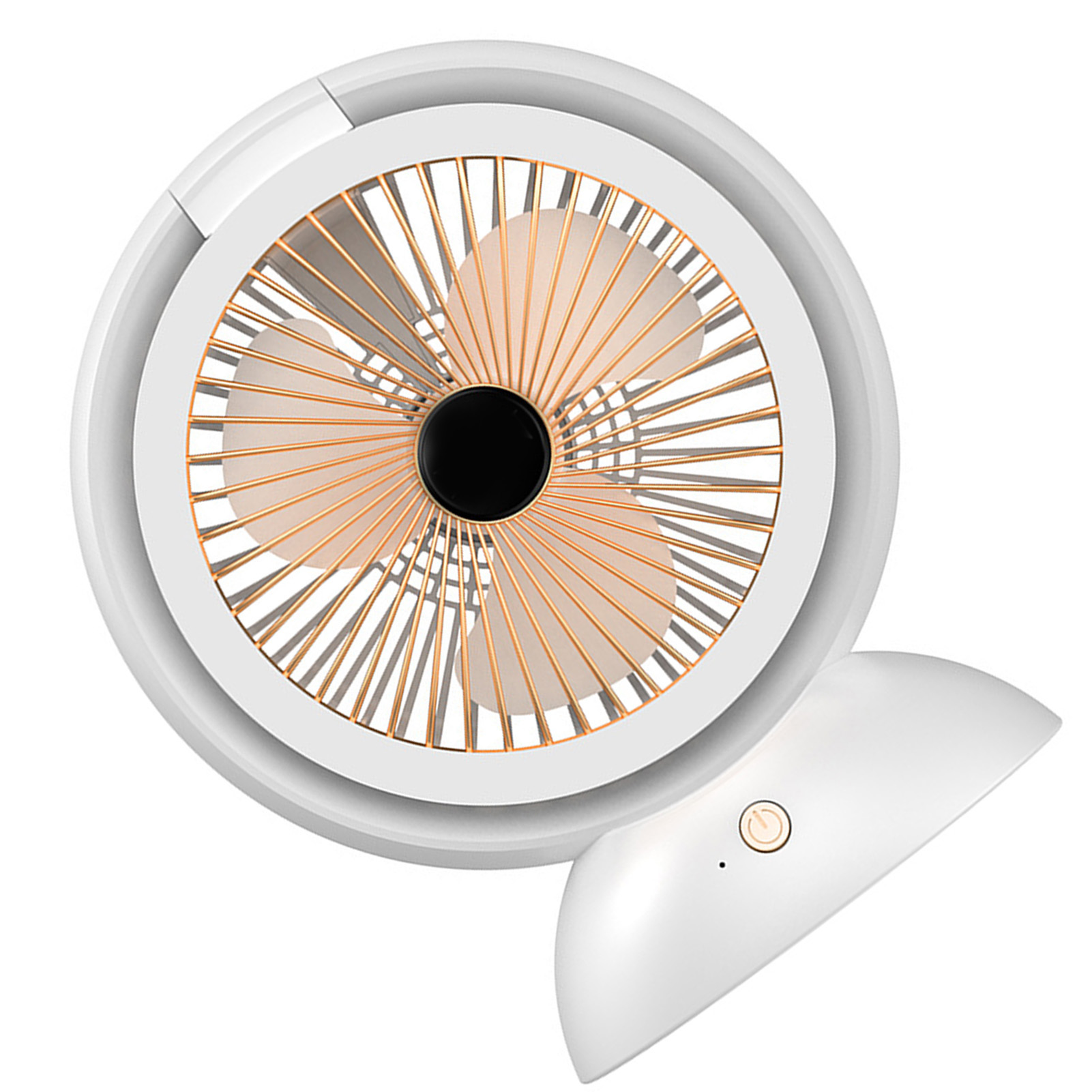Tragbarer, Wiederaufladbarer Usb-tischventilator Mit Lichtring, Kleiner, Multifunktionaler Persönlicher Ventilator Für Studenten, Studentenwohnheime Und Zuhause.