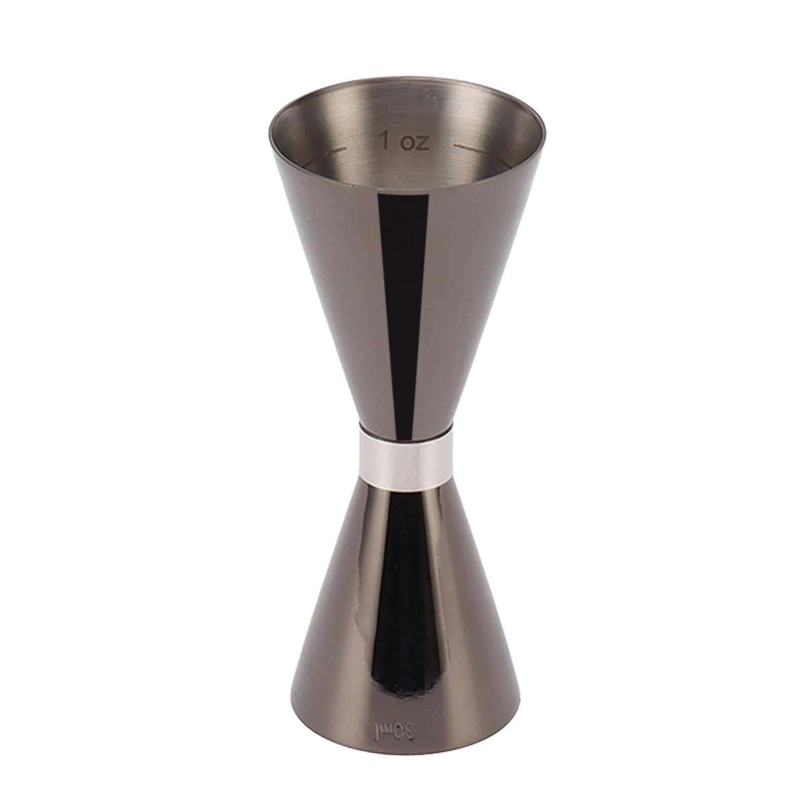 Doppelter Cocktail-jigger Aus Edelstahl 304 Mit Skala Für Heimpartys, Schwarz