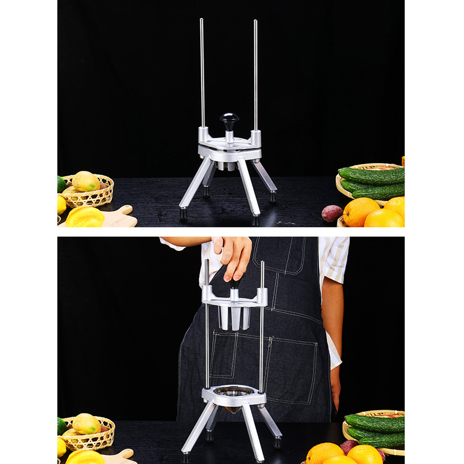 Obstmesser Mit Scharfer, Ergonomischer, Abnehmbarer Edelstahlklinge 4-teiliger Apfelschneider Für Äpfel, Birnen Und Orangen Praktischer Mehrfruchttrenner.