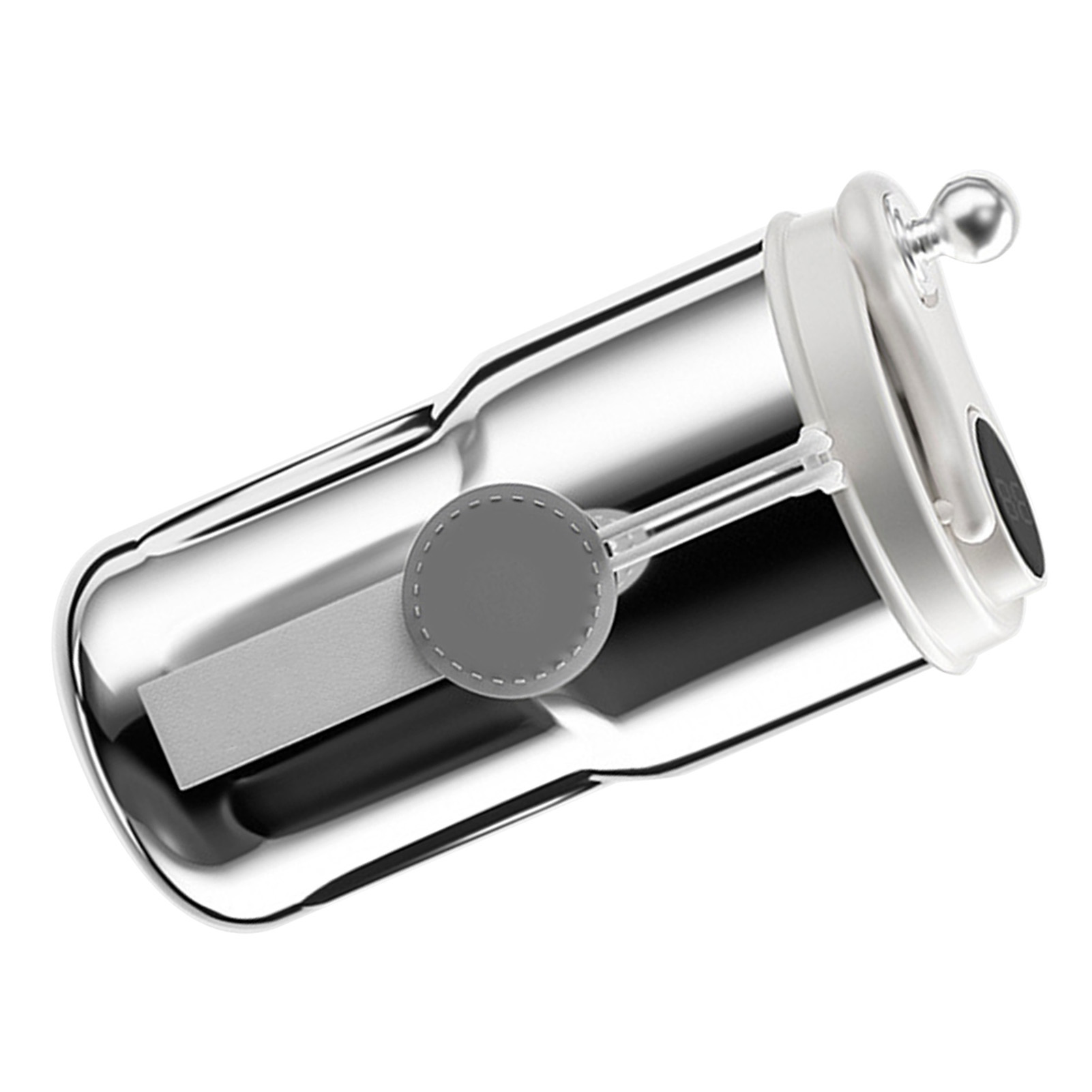 Isolierter Kaffeebecher Mit Intelligenter Temperaturanzeige, Reisebecher Aus Edelstahl 316 Fürs Auto, Luftdichter Deckel, Edelstahlfarbe, 400 Ml