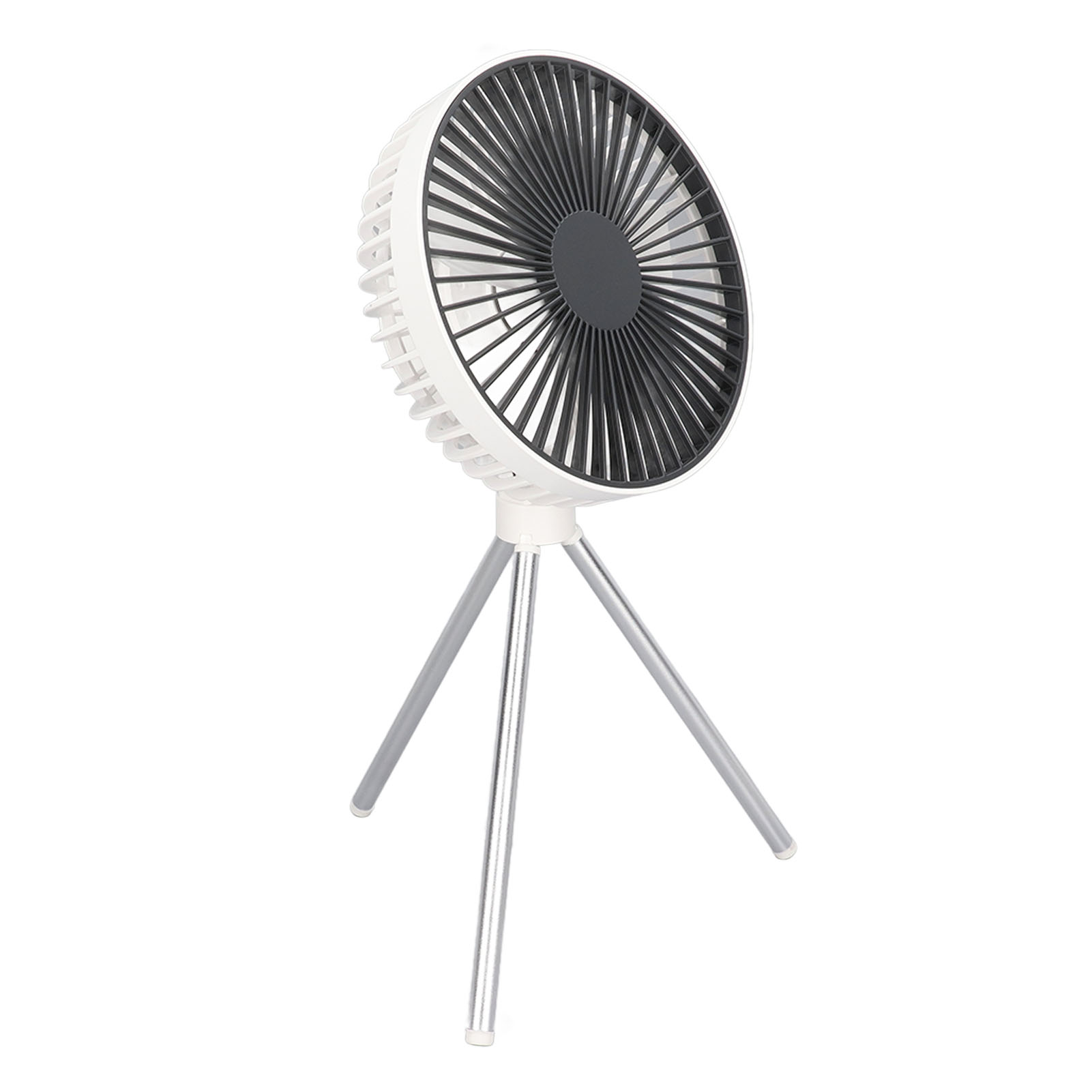 Tragbarer Campingventilator Mit Stativ, Usb-aufladbar, 4000-mah-akku, Weiß, Für Zelt Und Outdoor-aktivitäten