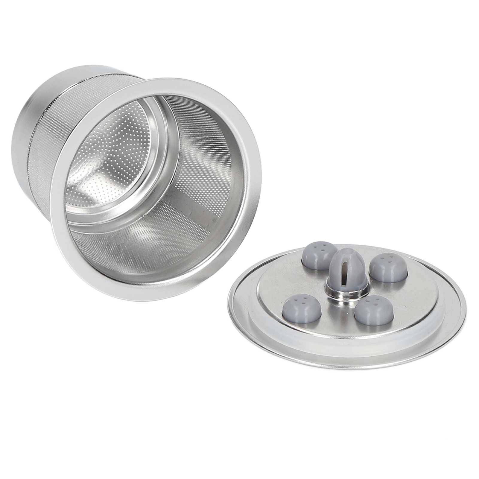 Wiederverwendbarer Kaffeefilter Aus Edelstahl, 5 Löcher, Nachfüllbare Kapsel Mit Bürste Und Löffel