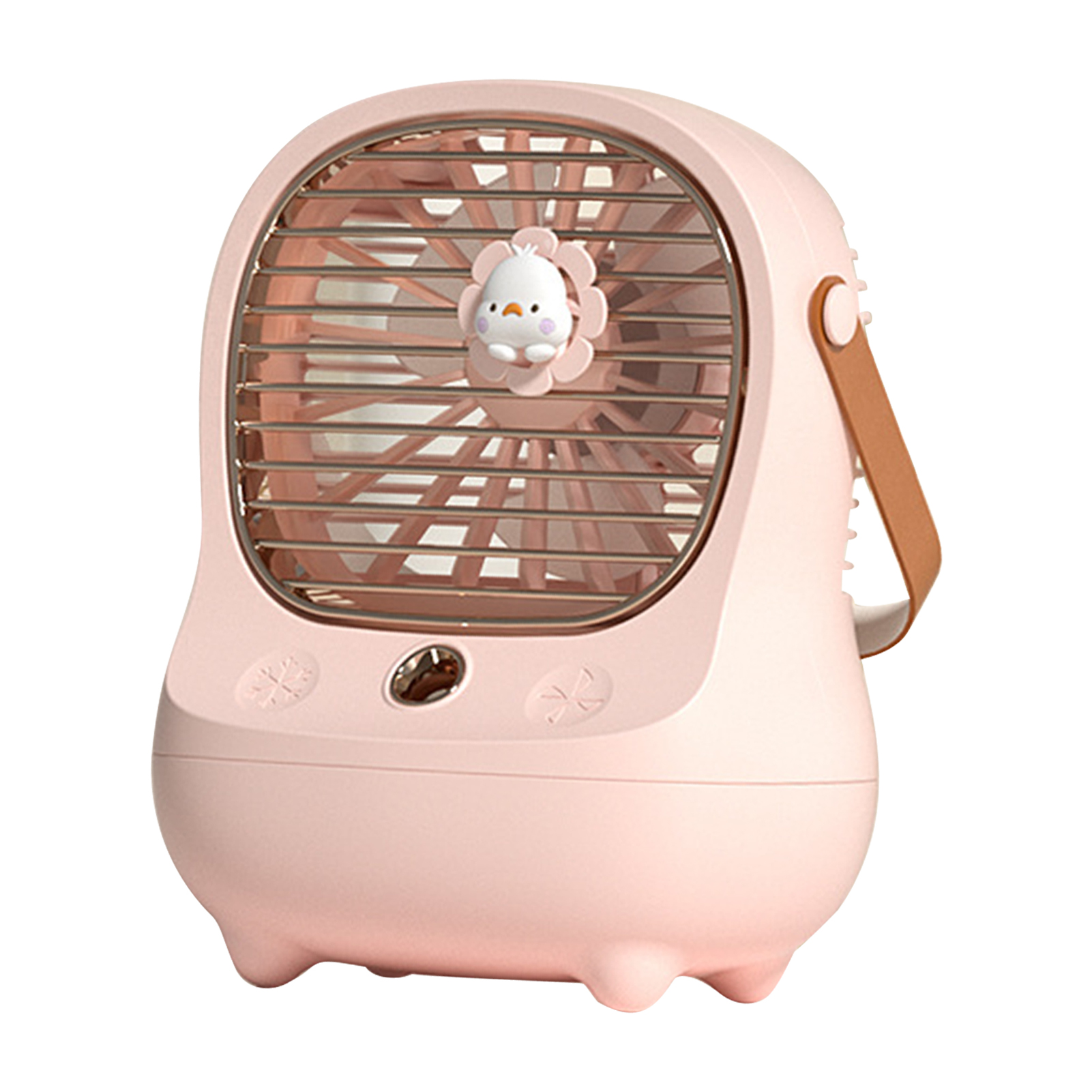 Wiederaufladbarer Usb-tischventilator, Tragbarer Elektrischer Nebelventilator, Rosa, Für Zuhause Und Unterwegs, Feine Nebelkühlung