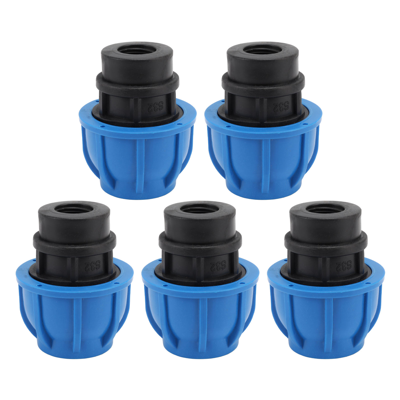 5-teiliges Sanitärfitting-set, Schnellverbinder Für Wasserrohre, Gerade Kupplung Mit Innengewinde 32xg1/2