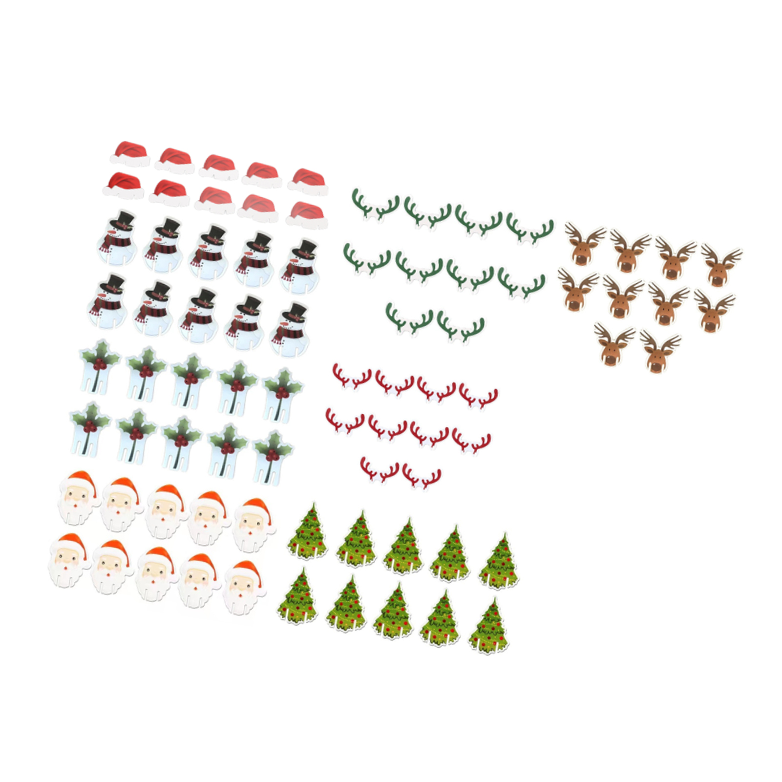 240 Stück Weihnachtliche Glasdekorationskarten, Niedliche Designs, Weinglasdekorationen Für Partys, Einfach Zu Verwenden, Festliche Accessoires