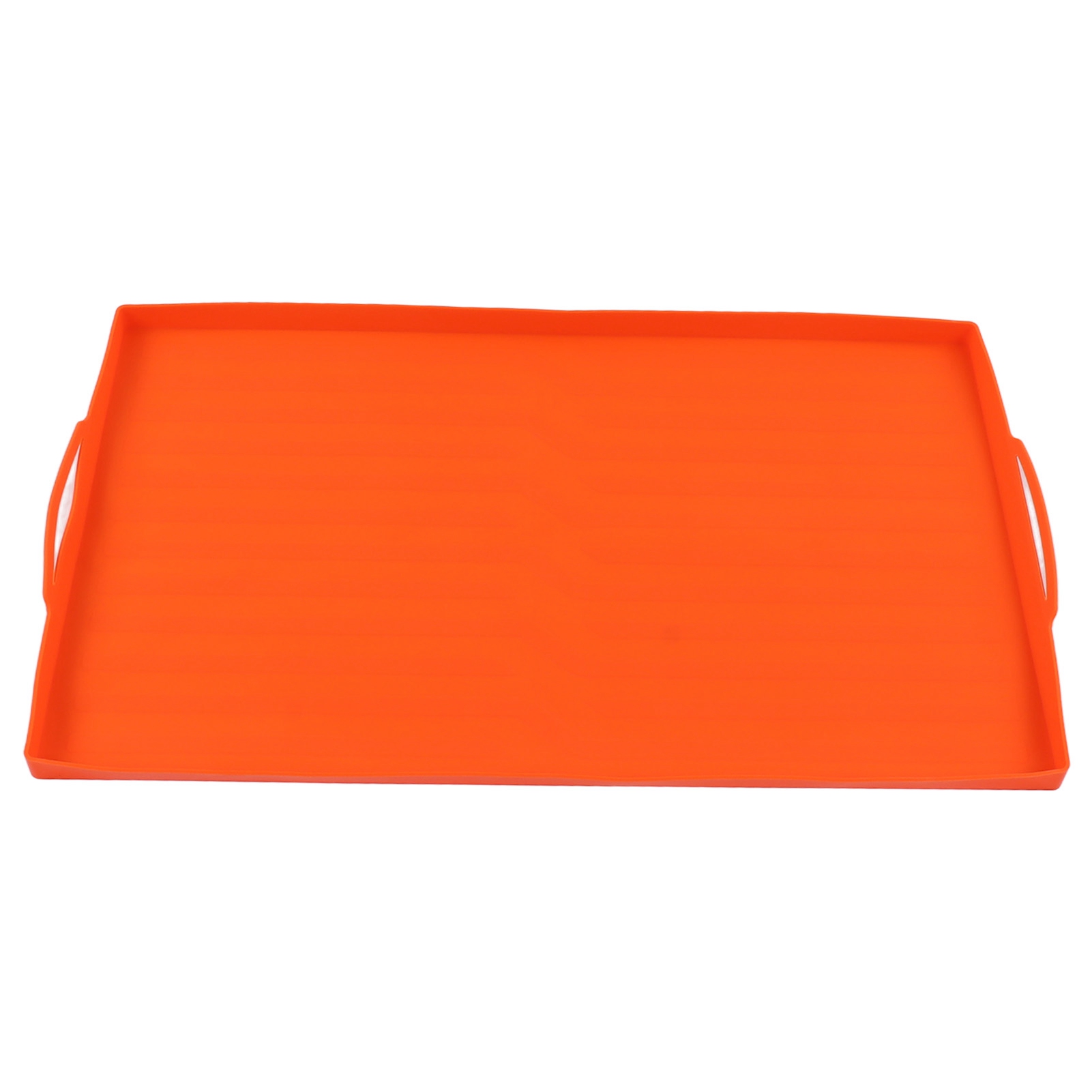 Silikon-grillmatte, Hitzebeständige Grillabdeckung, Outdoor-grillmatte Mit Griff, 91 Cm, Orange, Wasserdicht Und Wiederverwendbar
