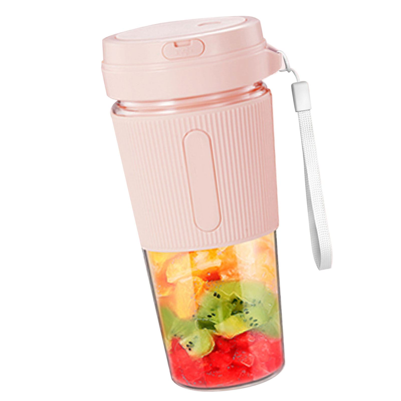 Tragbarer Entsafter-mixer Mit 2 Klingen, 300 Ml, Usb-aufladbar, Vielseitiger Smoothie-becher Für Zuhause Und Unterwegs, Pink