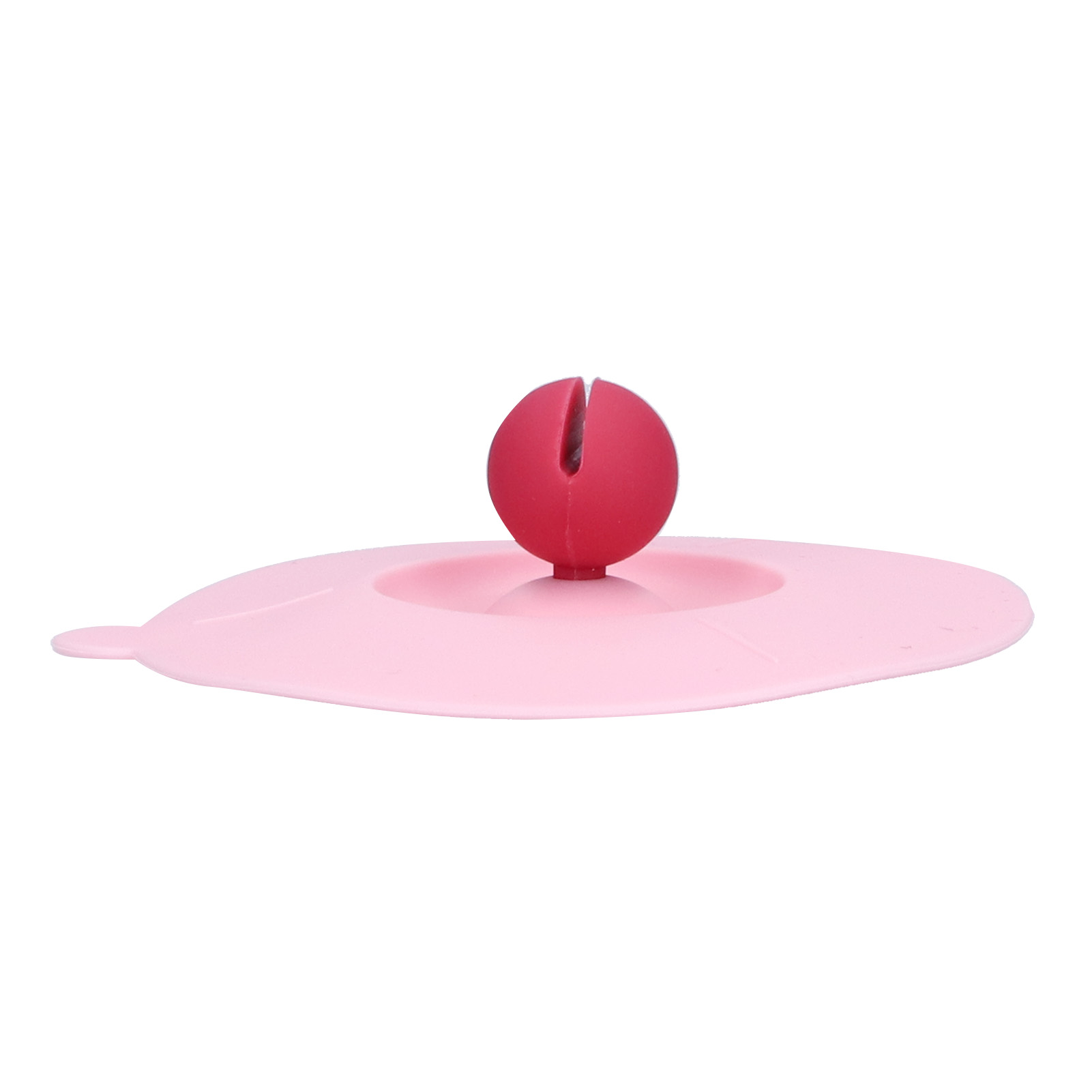 Staubdichte Silikondeckel In Rosa Mit Cartoon-motiv Für Becher Und Andere Getränke.
