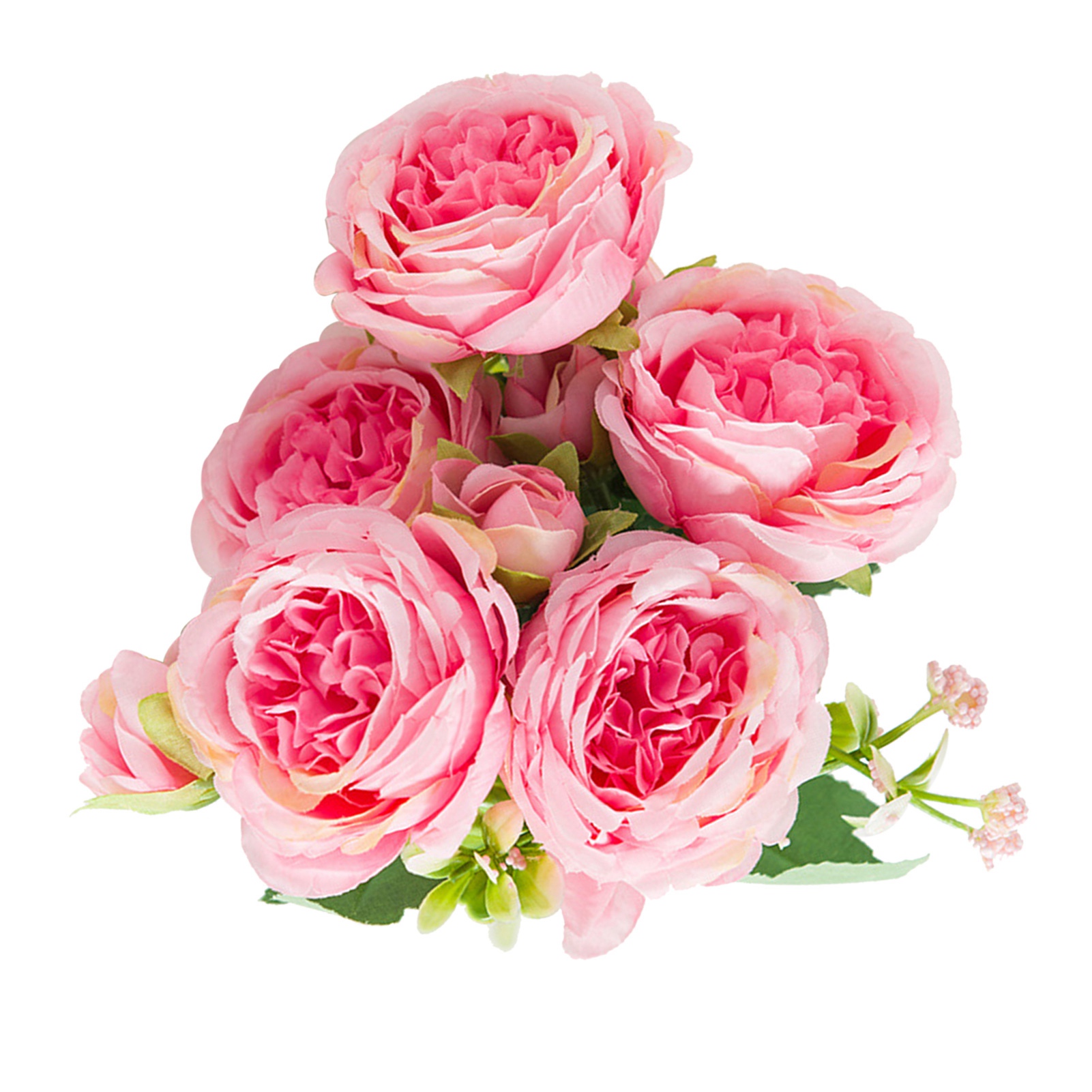 Sträuße Leuchtender, Romantischer Künstlicher Pfingstrosen, 6 Cm Durchmesser, Dekorativ, Leicht, Rosa Künstliche Pfingstrosen