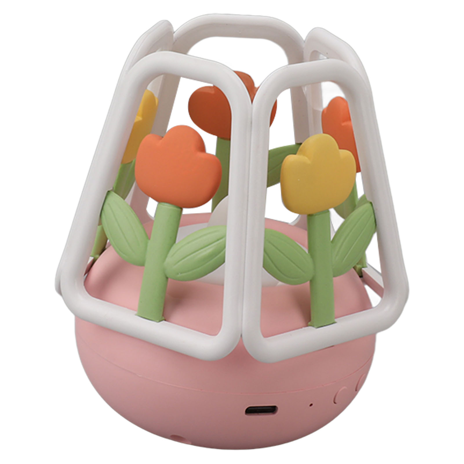 Led-silikonlampe In Tulpenform, 5 Leuchtmodi, 1200-mah-akku, Tragbares Nachtlicht Für Schlafzimmer Und Zuhause, Rosa