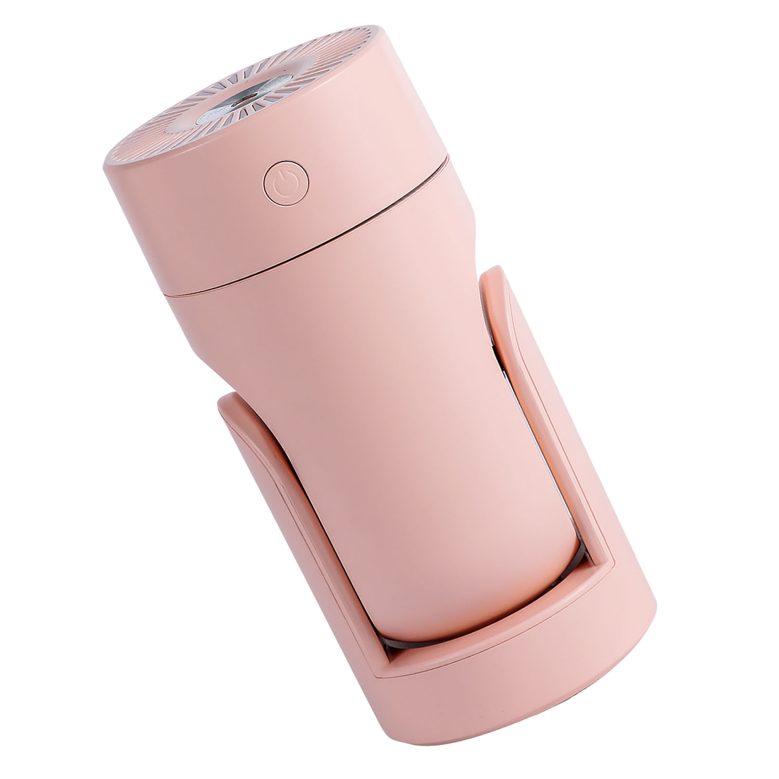 Mini-luftbefeuchter Mit Schüttelfunktion, Farbigem Licht, Leisem Feinnebel, 2 Stufen, Für Auto Und Büro, Rosa