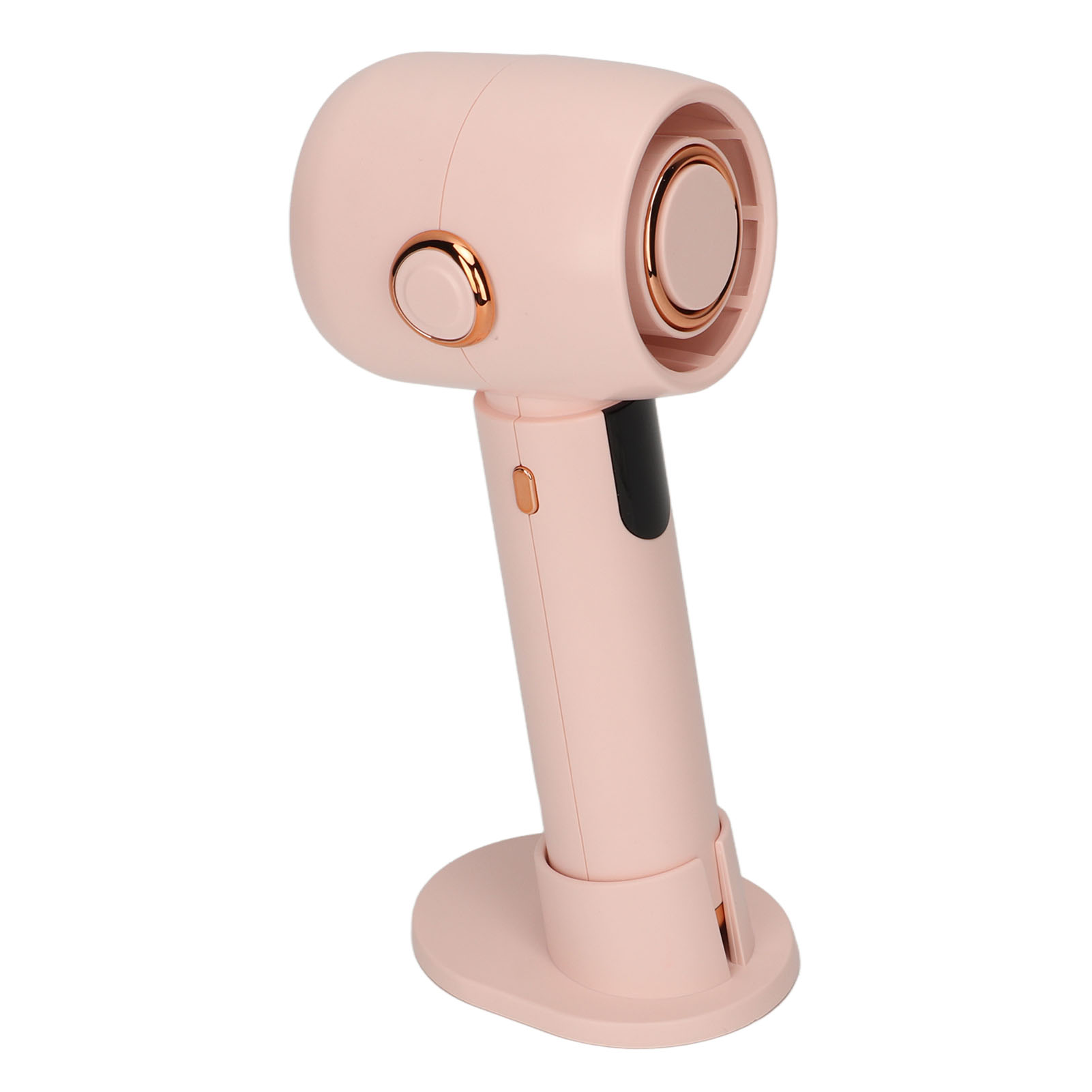 Mini-ventilator Ohne Rotorblätter Mit Digitalanzeige, Leise, Handliches Turbinenformat, Usb-aufladbar, Pink