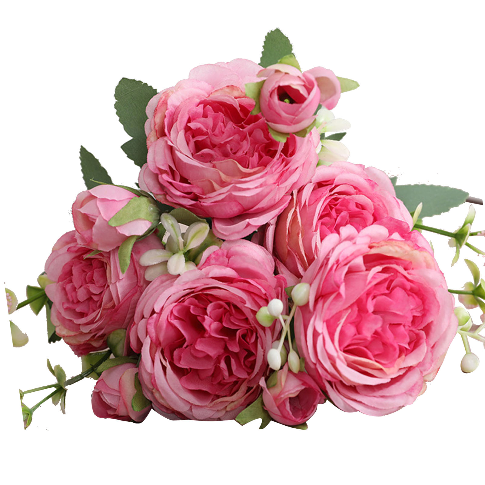 Strauß Aus 3 Stielen Mit Je 5 Künstlichen Persischen Rosen, Blumen Für Hochzeiten, Inneneinrichtung Von Wohnzimmern, Violette Rose