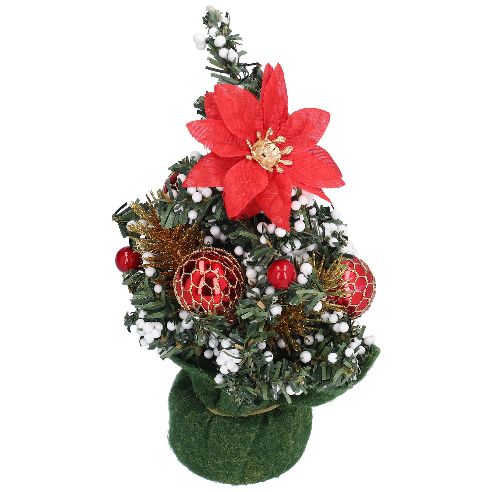 Mini-weihnachtsbaum Aus Kunstleder, Entzückend Und Farbenfroh, Innovative Bürodekoration, Rot.