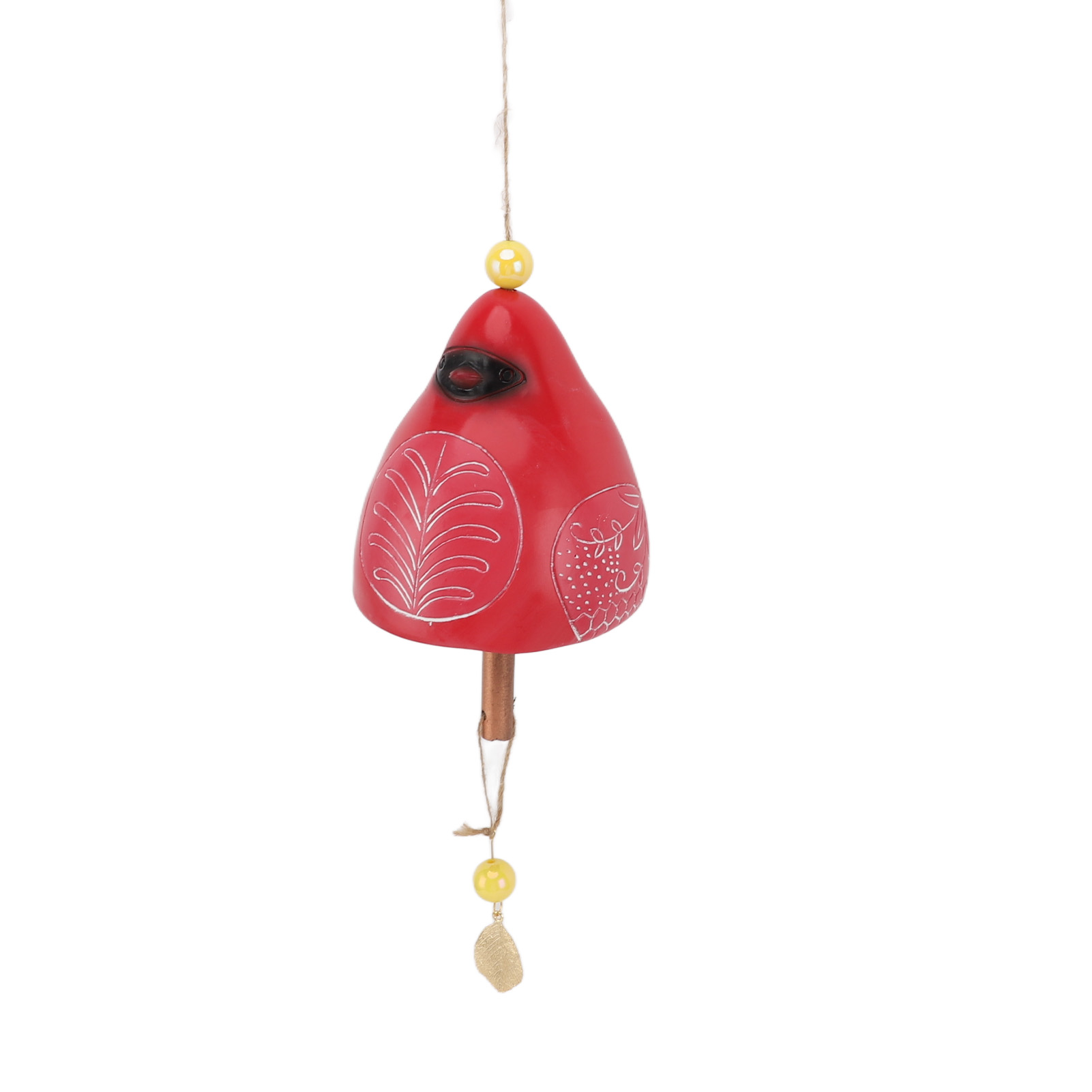 Handbemaltes Windspiel Aus Kunstharz Und Holz, Angenehme Melodie, Zum Aufhängen, Für Tür, Garten Oder Terrasse, Rot