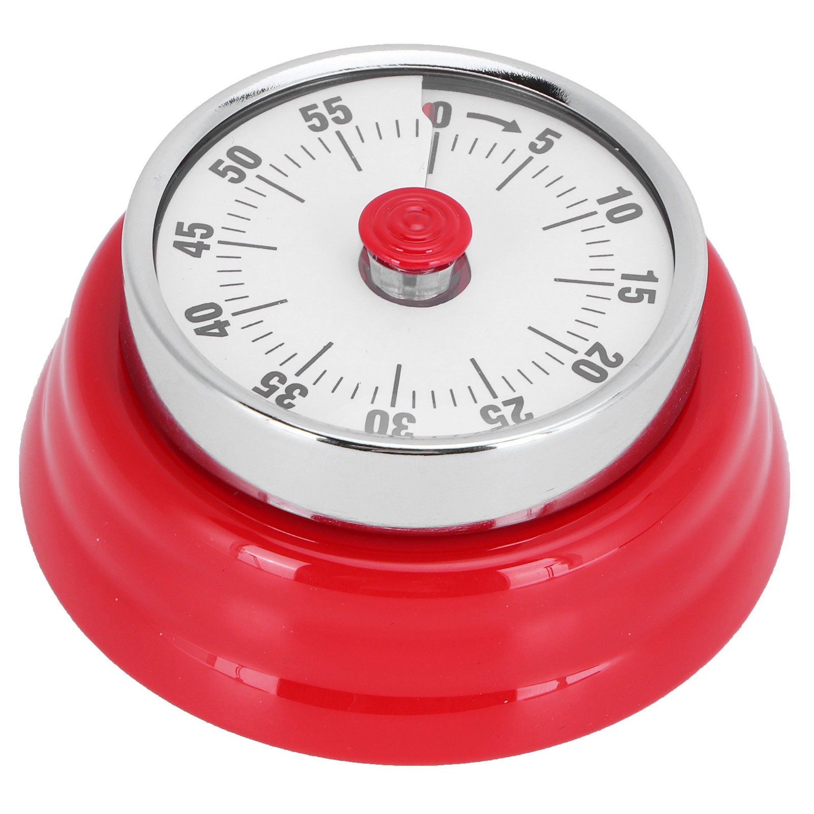 Manueller Magnetischer Küchentimer Mit Mechanischem Alarm Und Countdown-timer Für Optimales Zeitmanagement. Optischer Timer: Rot.