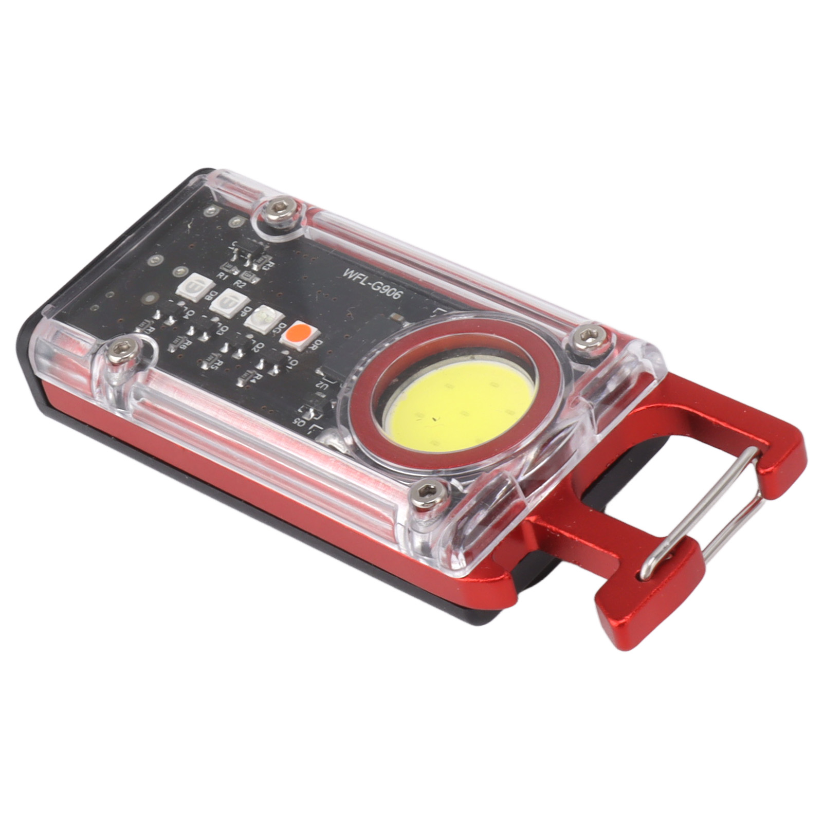 Cob-arbeitsleuchte (800 Lm) Mit Schlüsselanhänger, Wiederaufladbare Mini-led-taschenlampe, Outdoor-taschenlampe Mit Flaschenöffner Und Rotem K45-signallicht