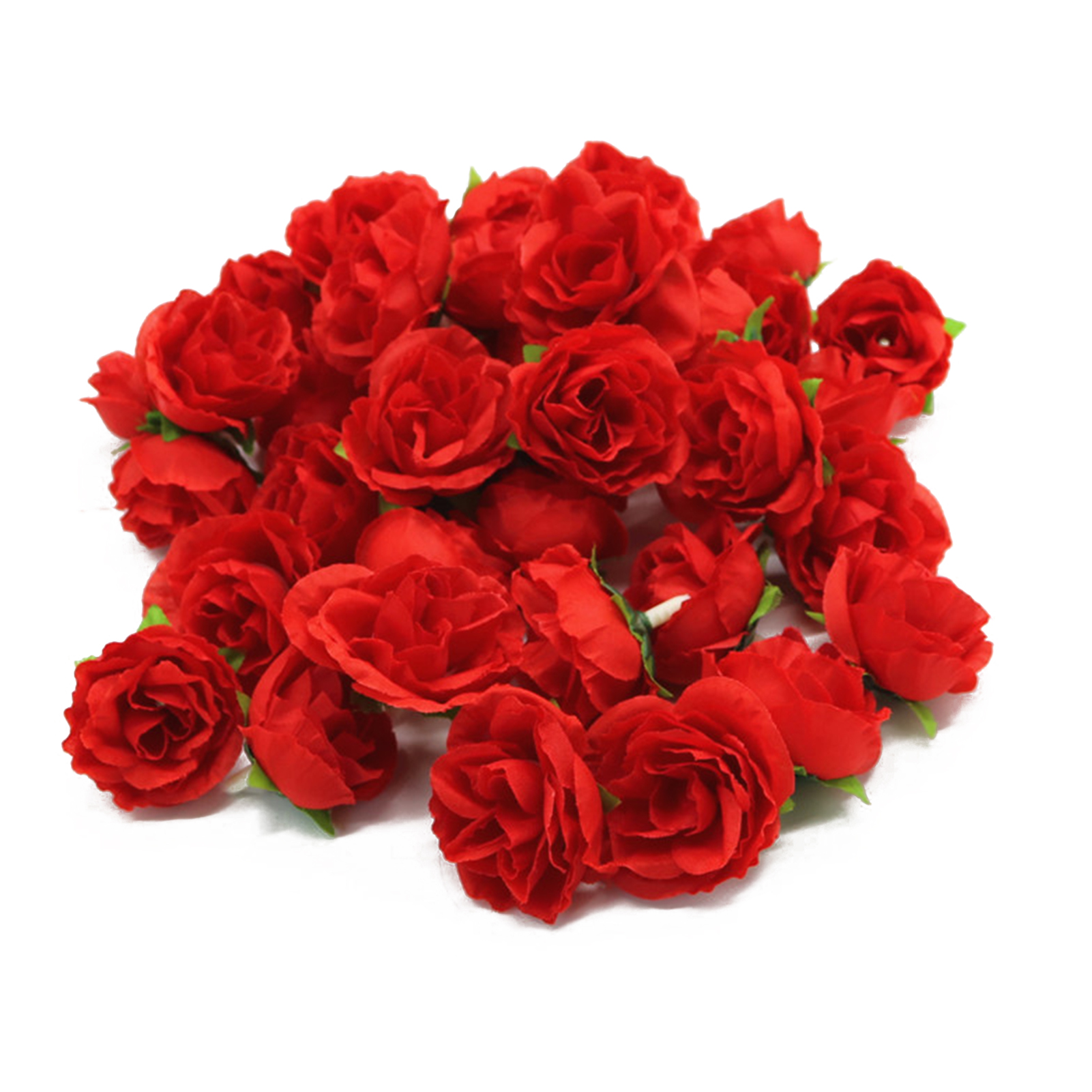 50 Künstliche Rote Seidenrosen, Realistische Rosenköpfe, Hochzeits- Und Partydekoration, Wiederverwendbar