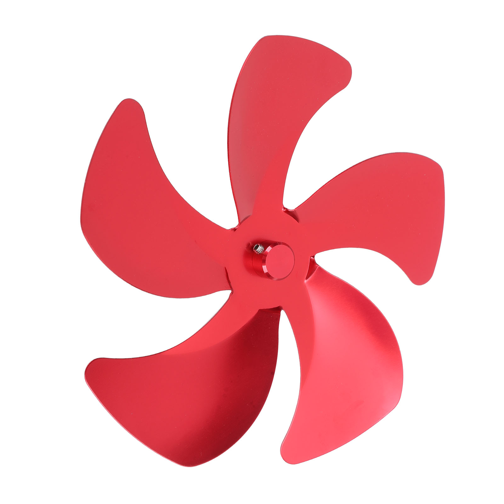 Ofenventilatorflügel Aus Aluminiumlegierung, Verbesserte Warmluftzirkulation, 5 Flügel Für Kaminventilatorzubehör, Rot