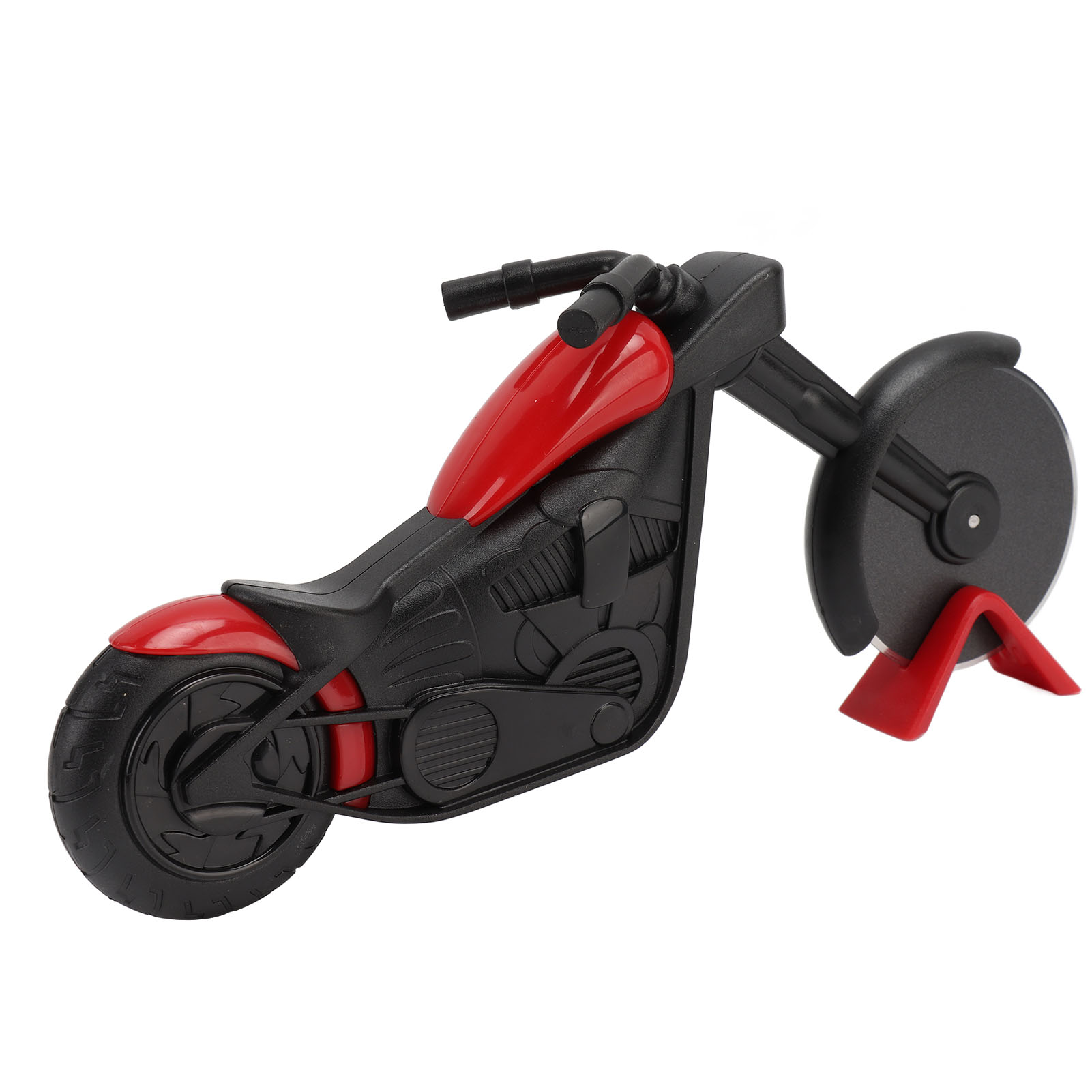 Pizzaschneider Aus Edelstahl Im Motorrad-stil, Roter Pizzaschneider Für Die Heimische Küche