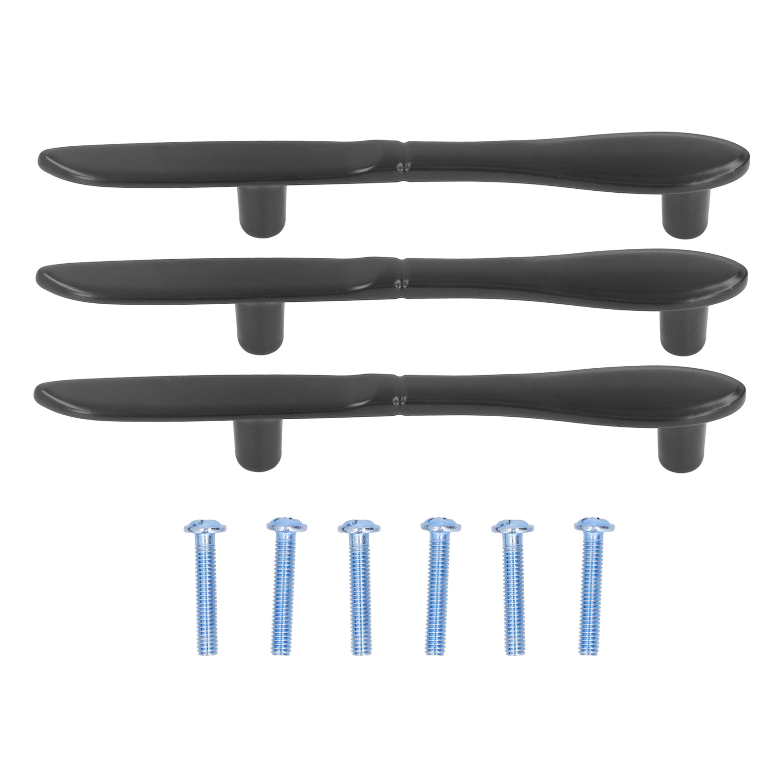 Set Aus 3 Dicken Türgriffen In Form Von Besteck Und Geschirr, Für Schubladen, Schränke Und Regale, Schwarzes Messer