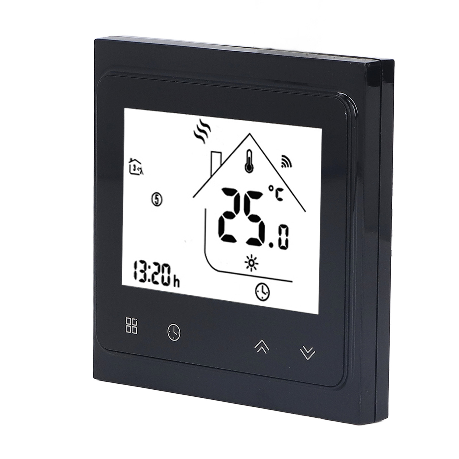Digitales Wlan-thermostat Für Heizkessel, Lcd-touchscreen, Passiver Temperaturregler, 95–240 V, Schwarz