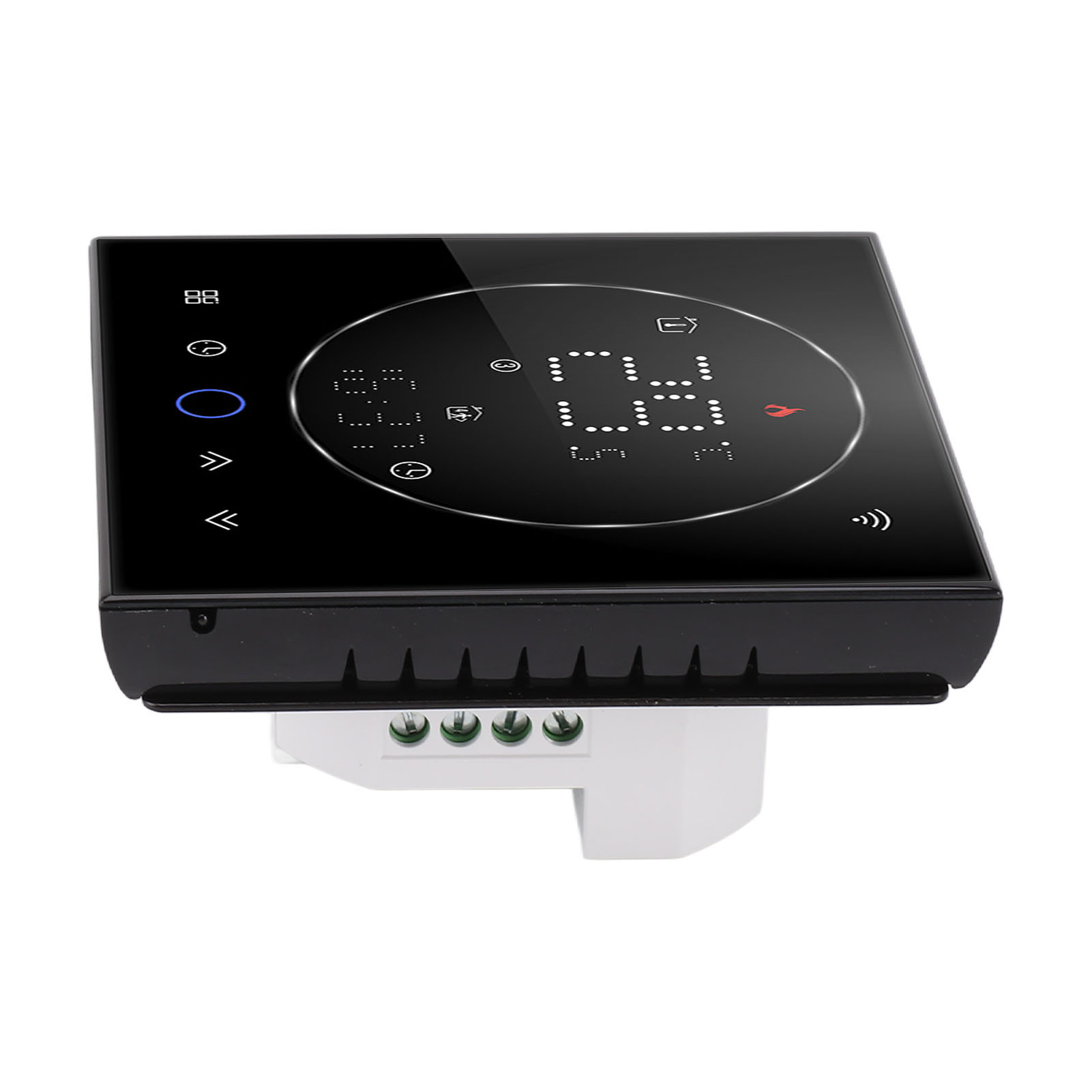 Intelligenter, Programmierbarer Wlan-thermostat Mit Farb-touchscreen Für Ac95-240v Heizkessel, Schwarz, Wandmontierter Hausregler, Kompatibel Mit Smart-home-geräten