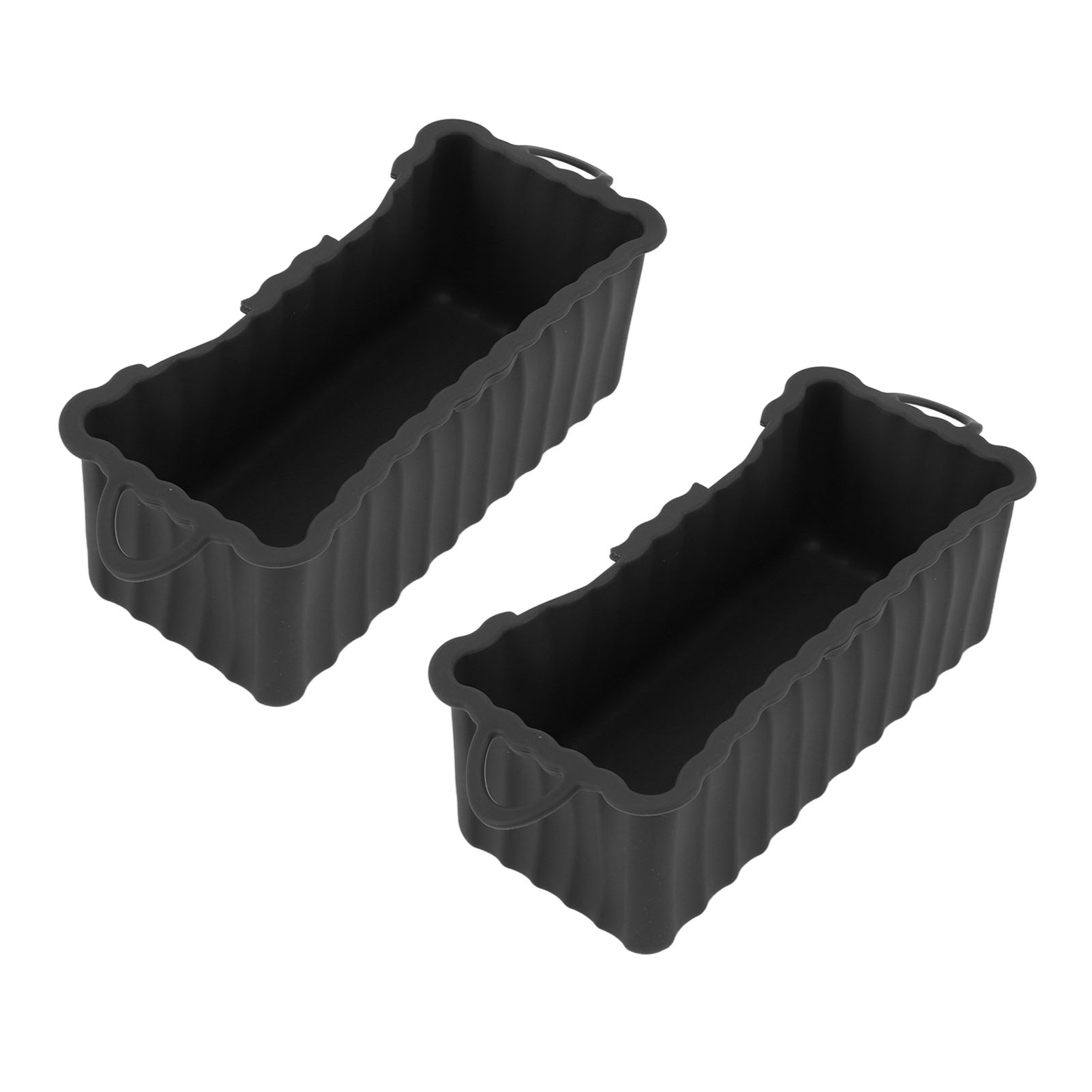Set Mit 2 Wiederverwendbaren Silikon-fettauffangschalen Für Blackstone-grills, Schwarz, Rechteckig, Kompatibel Mit Kochfeldern, Camping Und Grillen.