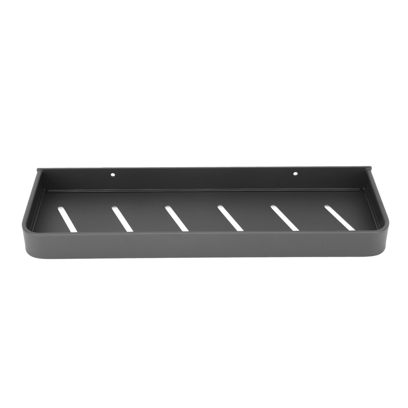 Duschablage Aus Rostfreiem, Glattem, Schwarzem Aluminium Mit 5 Haken, 40 Cm Breit, Für Bad, Küche Und Waschküche Geeignet.