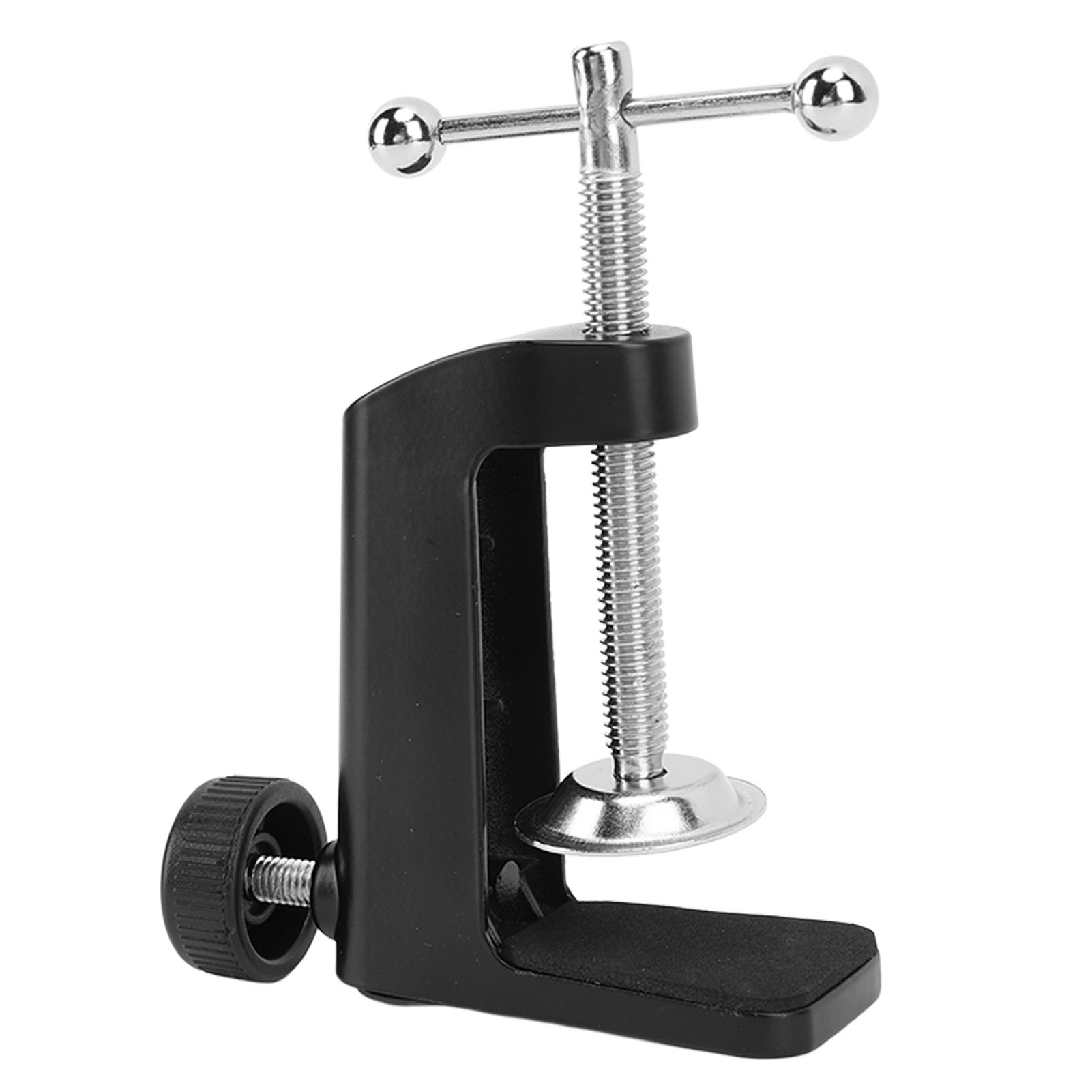 Schwarze Aluminium-tischhalterung 61 Mm, C-förmige Schreibtischklemme, Schreibtischlampenklemme, 2,4 Zoll