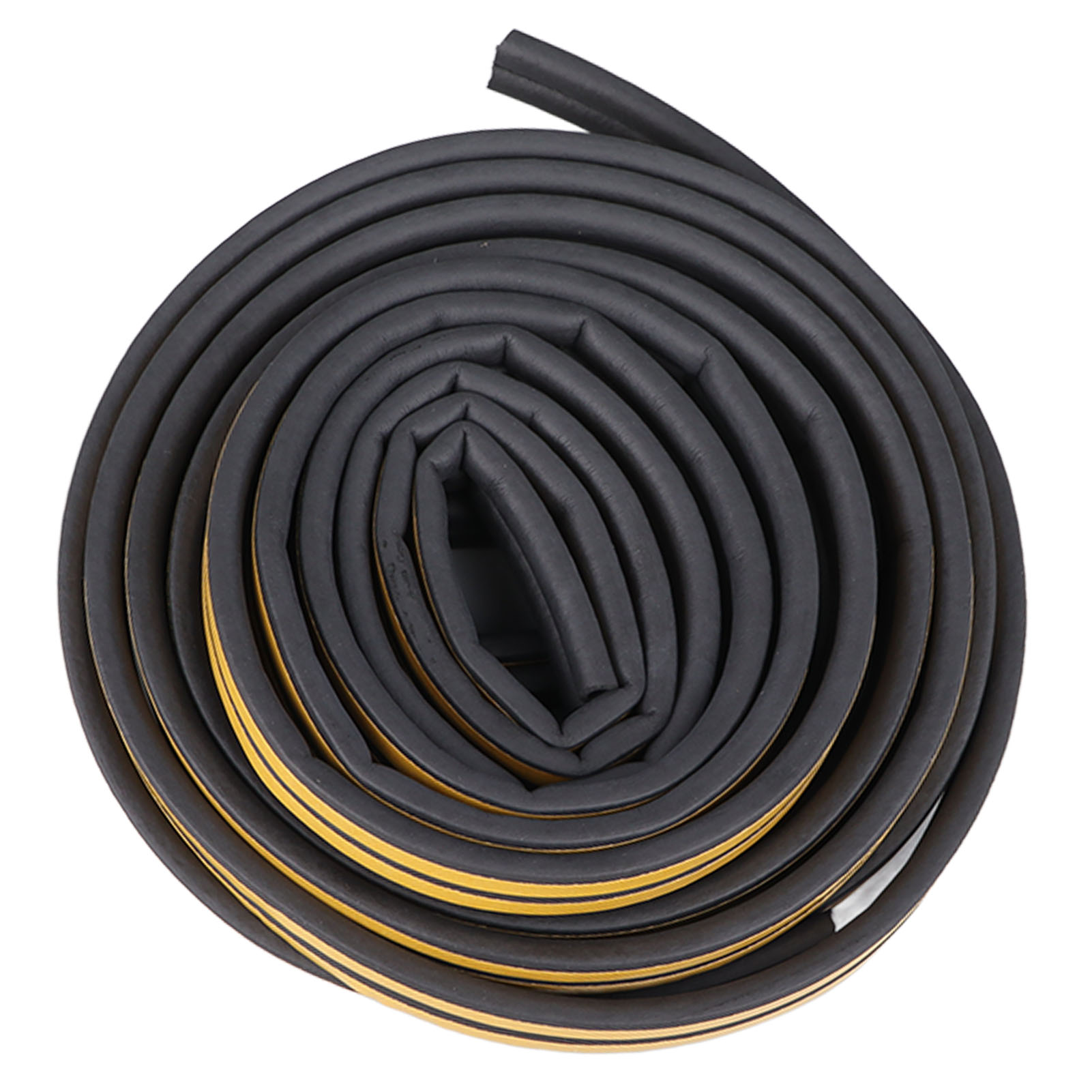 Selbstklebender Türstopper 13 M Aus Gummi-d-profil, Türdichtungsstreifen, Schalldämmung, Schwarzer Streifen D9x6, 2 Rollen, Wärme- Und Schalldämmung.