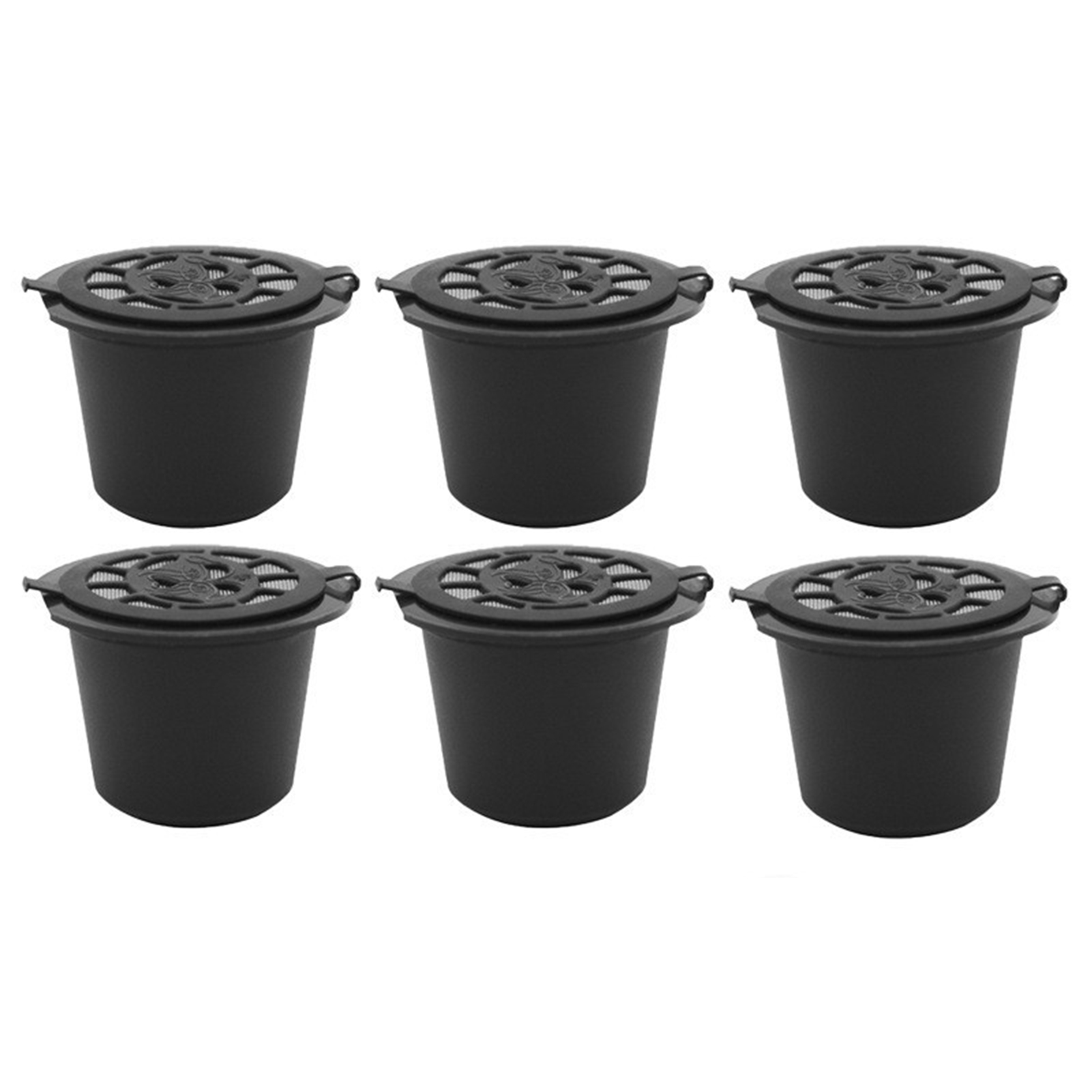 Wiederverwendbare Kaffeekapseln, Nachfüllbarer Filter Mit Löffel Und Bürste, Recycelbare Schwarze Kapseln