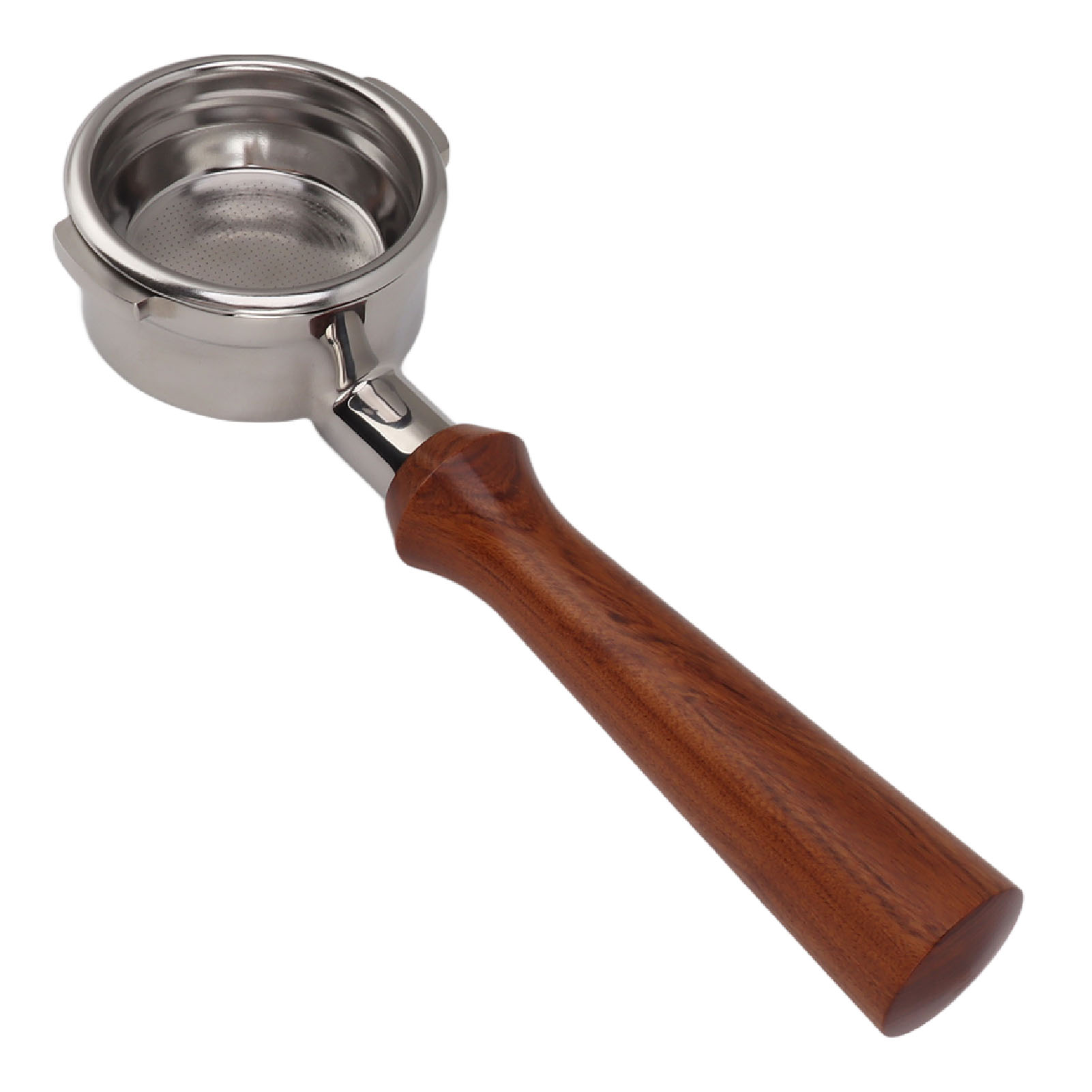 Bodenloser 58-mm-siebträger, 2 Halterungen, Edelstahl, Abnehmbarer Griff Aus Rosenholz, Zubehör Für Breville 9f Kaffeemaschinen, Schwarz