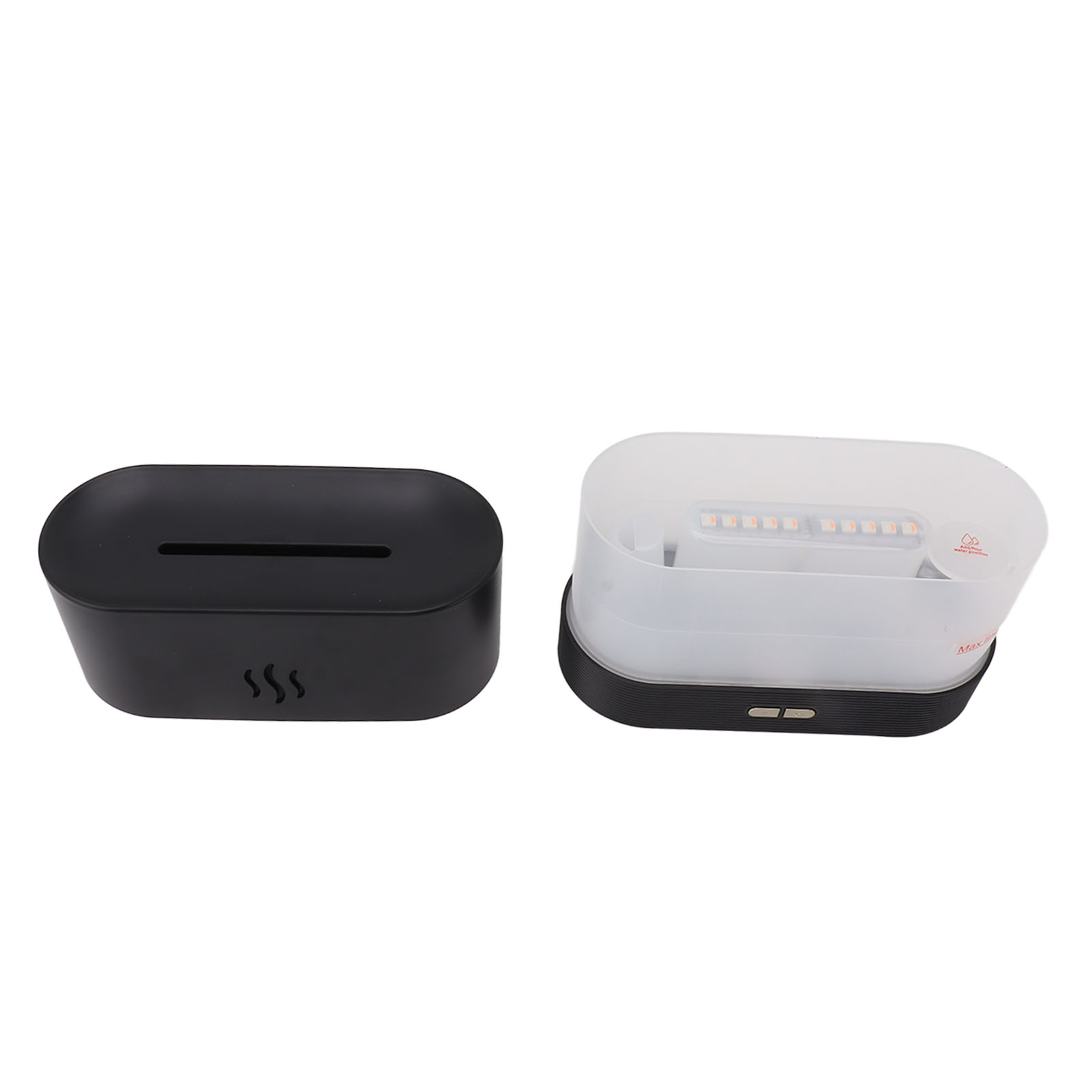 180-ml-diffusor Für Ätherische Öle, Leise, Automatische Abschaltung, Usb-anschluss, 7-farbige Led-flamme, Schlafzimmer/büro, Schwarz