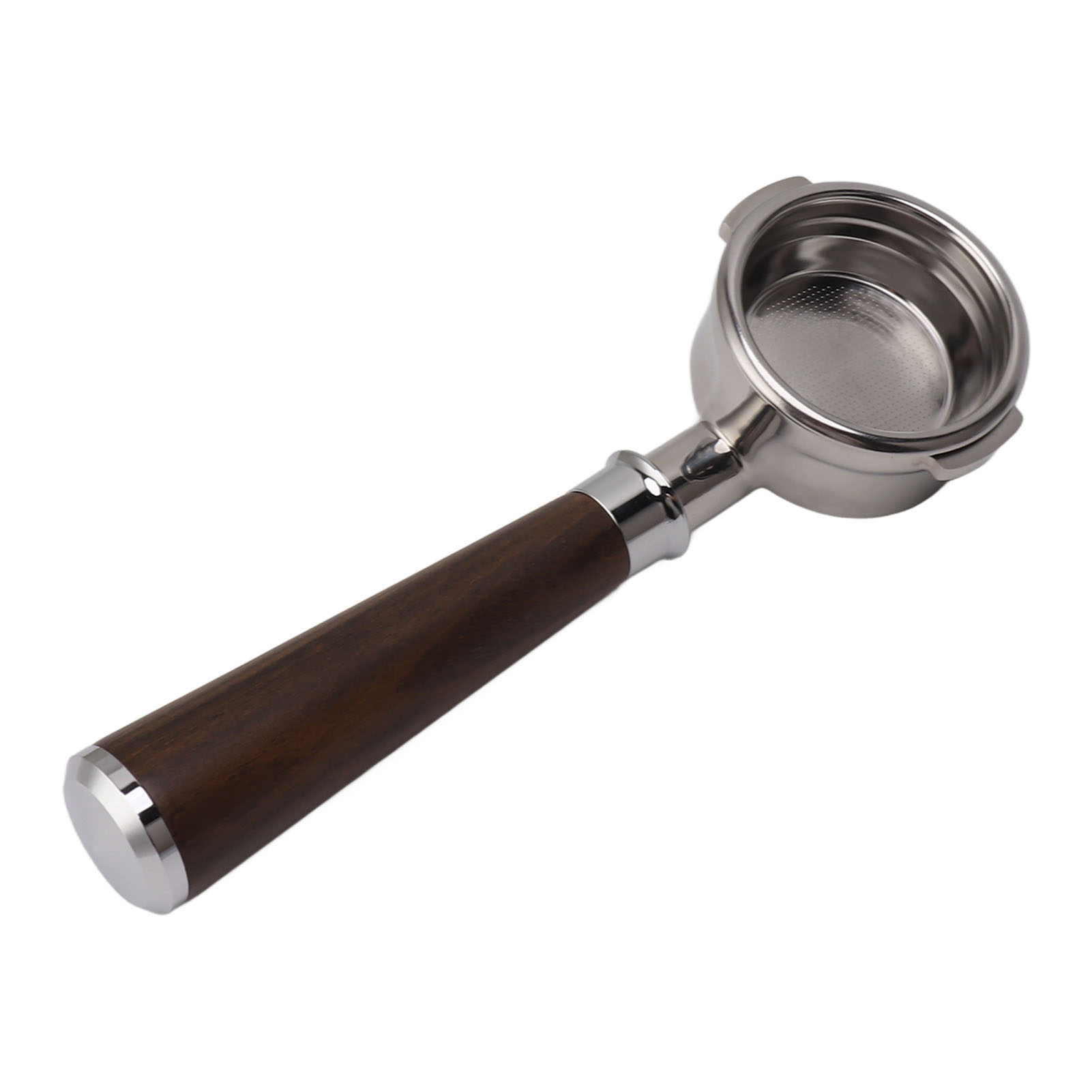Bodenloser 58-mm-universal-doppelohr-siebträger, Schwarzer Edelstahl, Für Kaffeemaschinen, Typ-a-siebträger, Barista-kompatibel, Direktextraktion