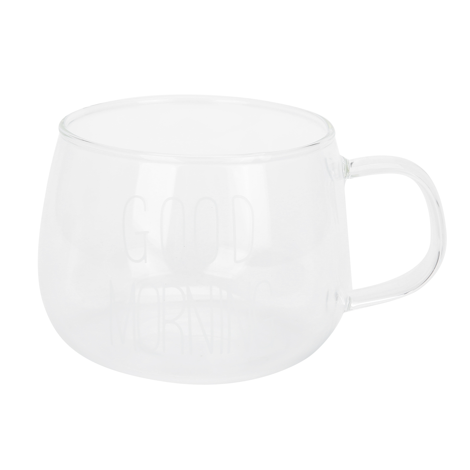 Kaffeetasse Aus Transparentem Borosilikatglas Mit Henkel Für Milchtee, Cocktails Und Andere Getränke (white Label)