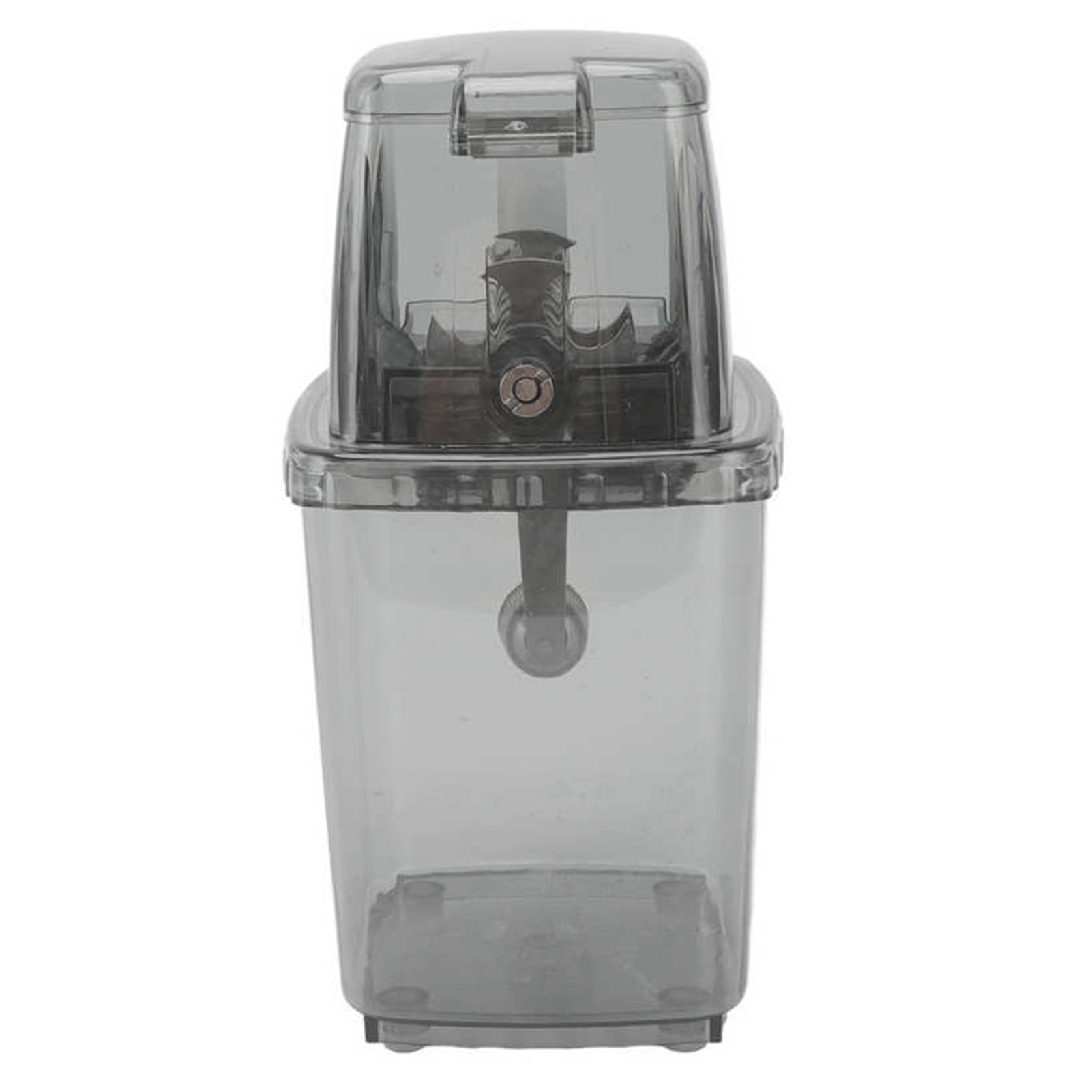 Tragbarer 1,25-liter-eiscrusher Mit Handkurbel, Manuelle Eismaschine Für Zuhause, Camping Und Outdoor-aktivitäten, Transparent Schwarz