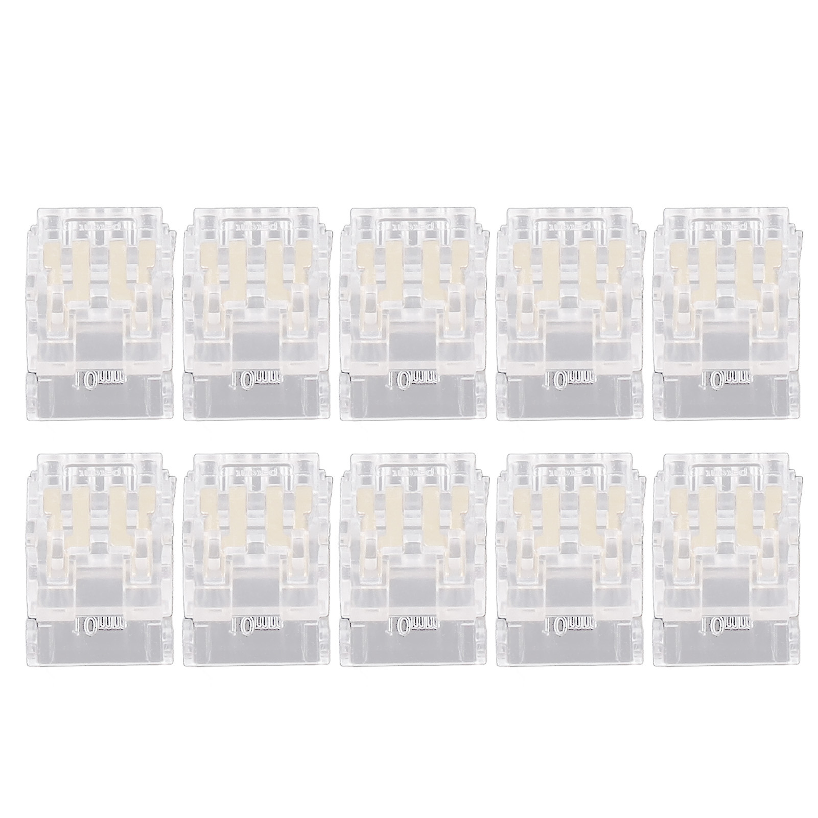 4-poliger 10-mm-cob-led-stecker, 10 Stück, Transparenter, Lötfreier Adapter Für Led-streifen, Für Zuhause, Schule Und Büro
