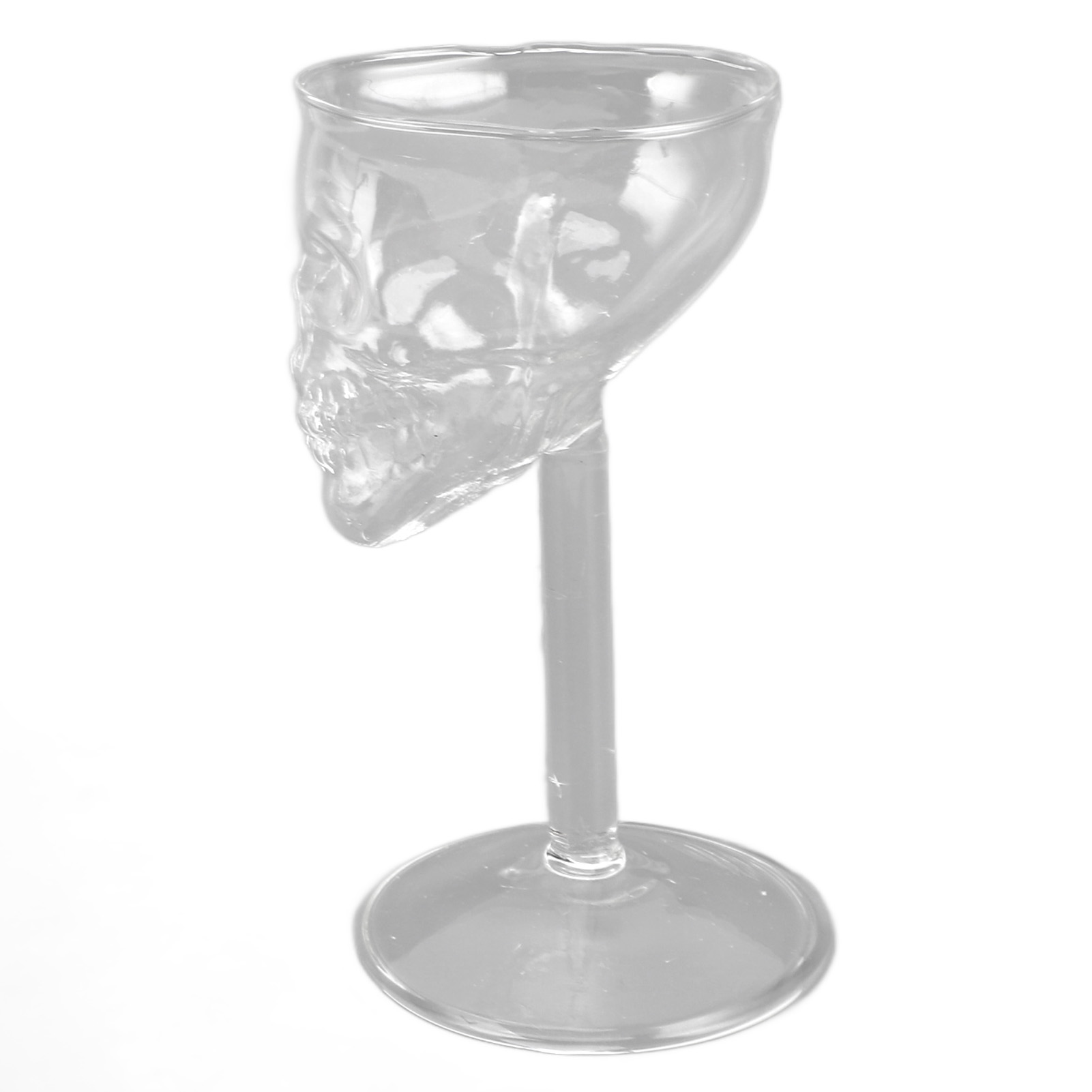 Weinglas Aus Durchsichtigem Kristall Mit Totenkopf-motiv, Whisky- Und Champagnerbecher, Dekorativer Skelett-becher, Cocktailglas Für Partys, 1 Stück
