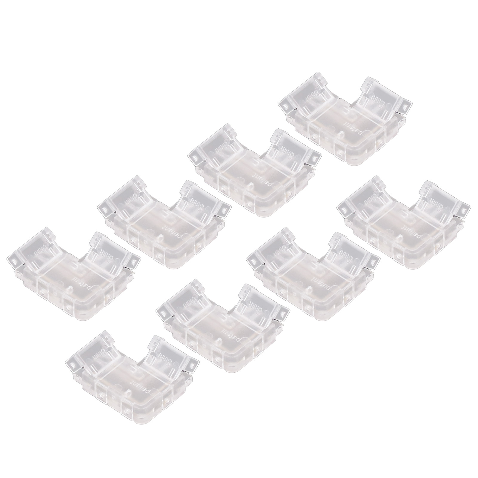 Professioneller 2-poliger, Transparenter 8-mm-l-förmiger Cob-stecker, 8er-packung Für Cob-led-streifen