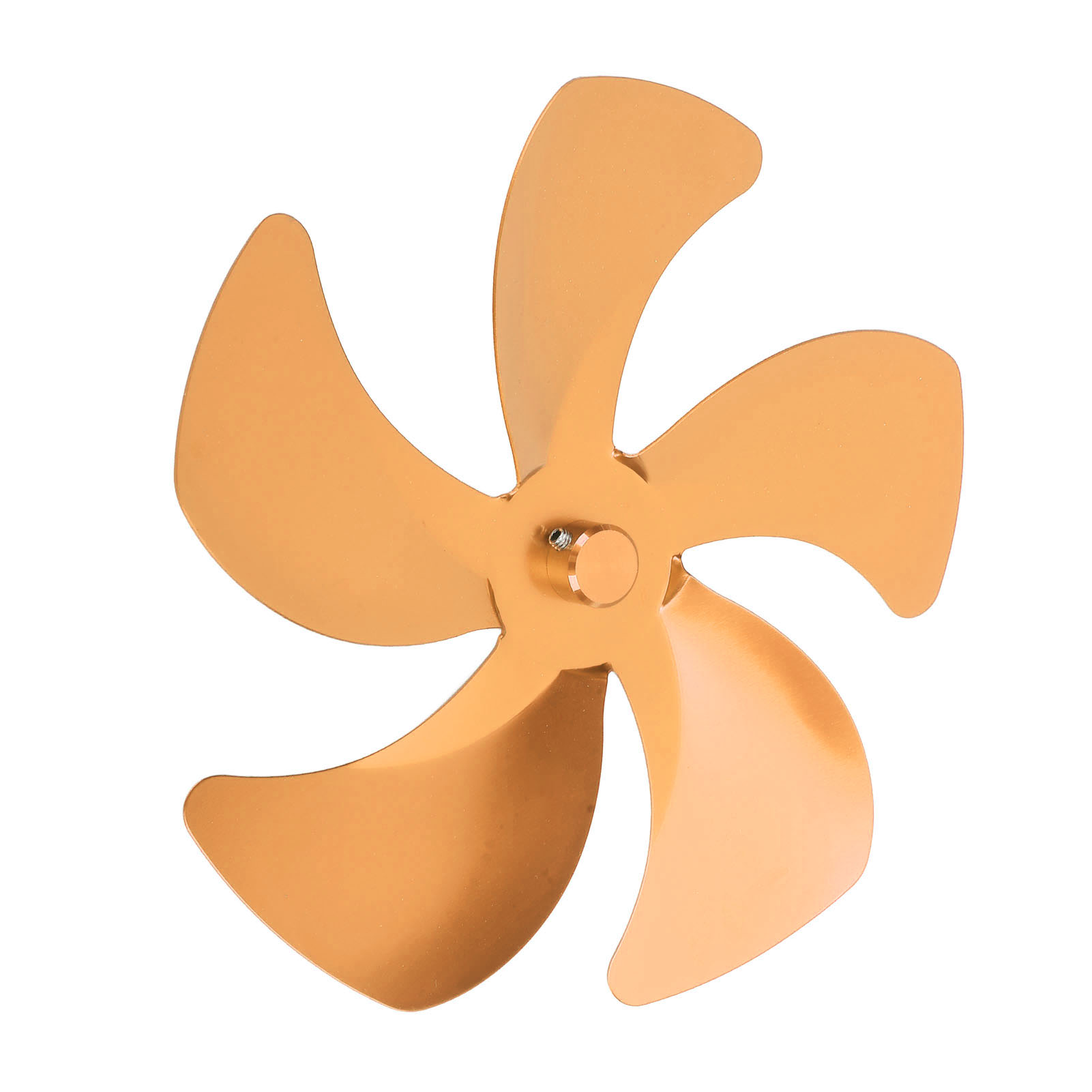 Lüftungsflügel Aus Aluminiumlegierung Für Kaminventilatoren, 5 Goldene Flügel, Ersatzteil, Verbessert Die Warmluftzirkulation, Ofenzubehör.