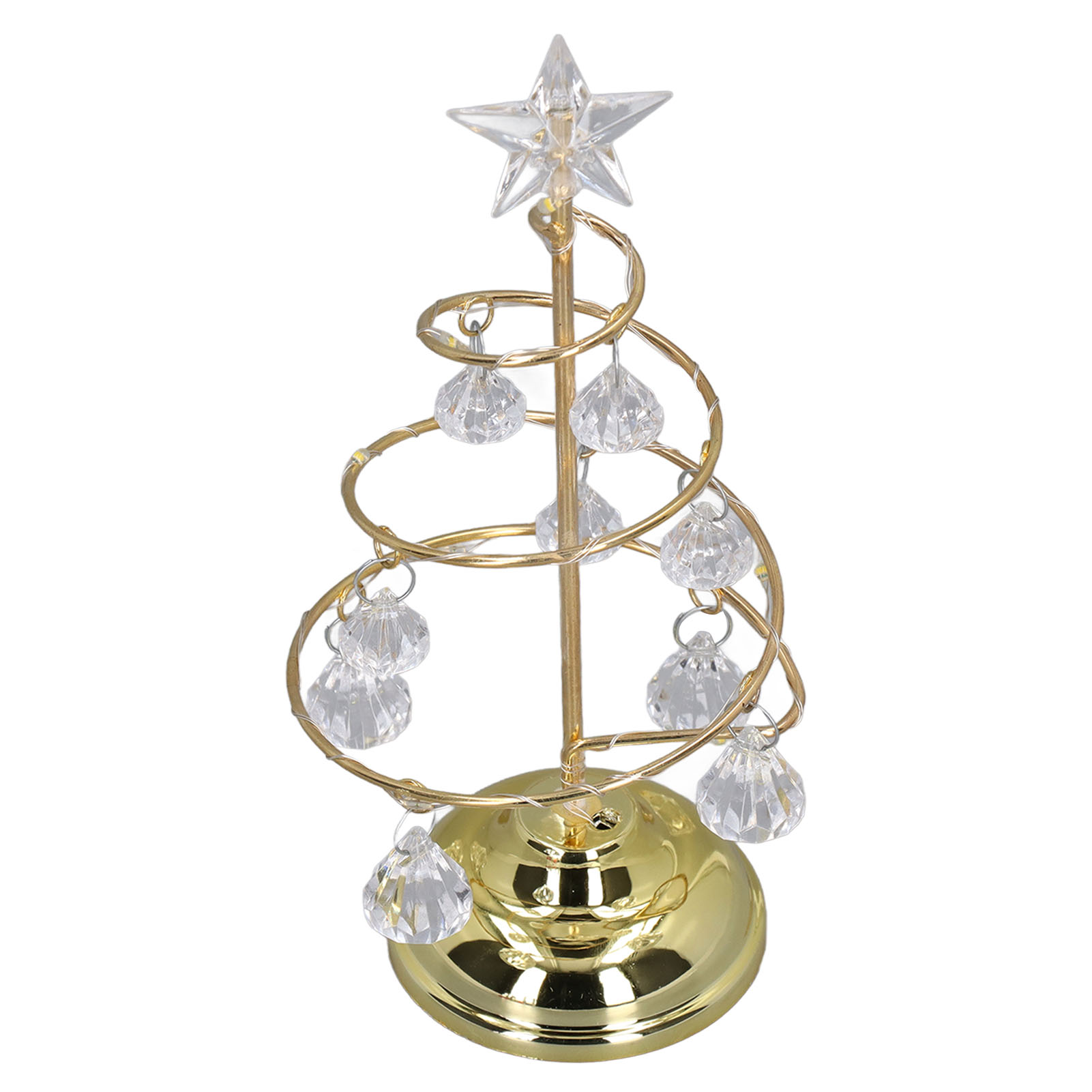 Lampre Weihnachtsbaum Led Kristall Dekorative Eisen Ornament Warmes Gold Licht Geschenk