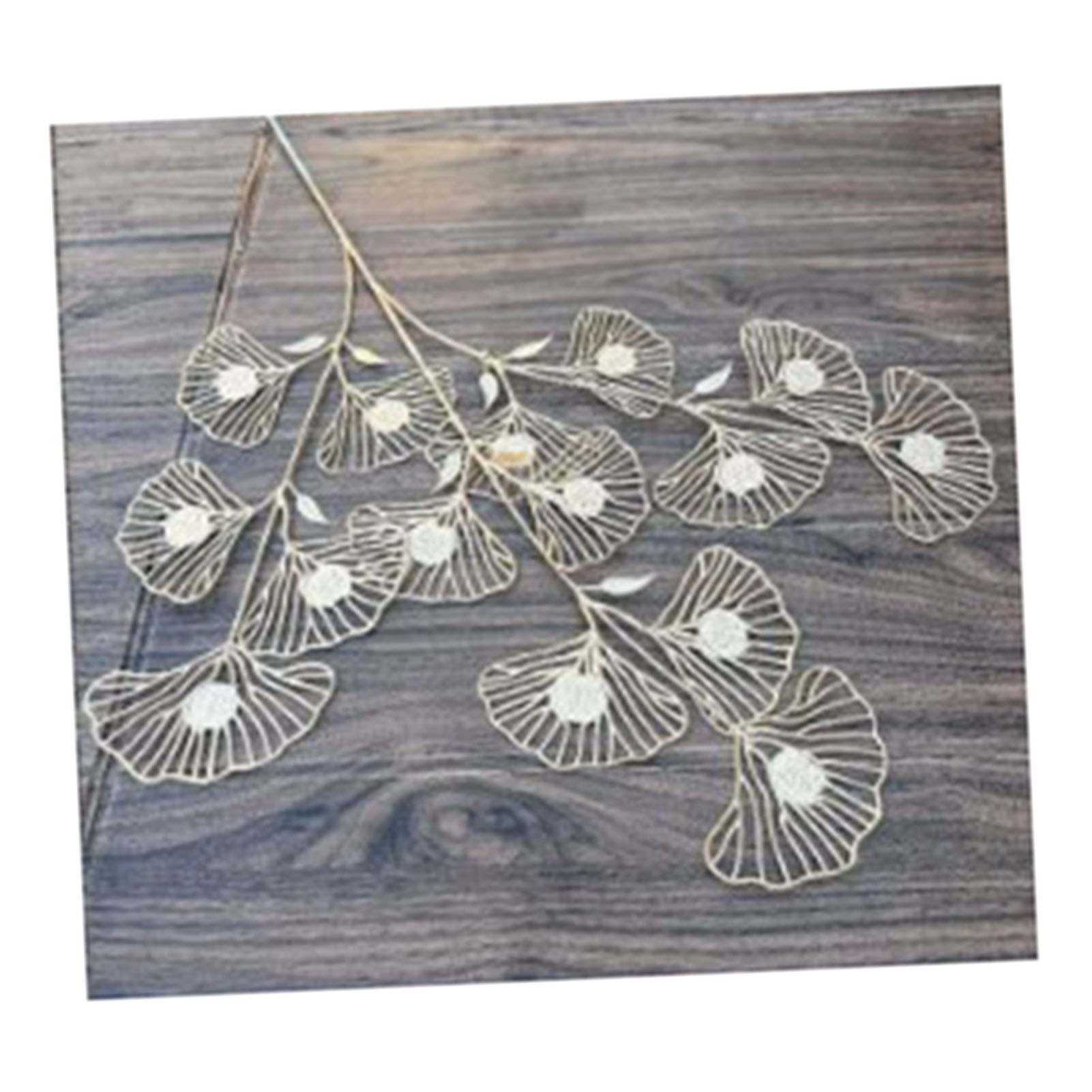 Set Mit 3 Künstlichen Goldblättern, Hochzeitsdekoration, Ginkgoblätter, Formbeständig, Farbecht, Langlebiger Schmuck Für Zeremonien
